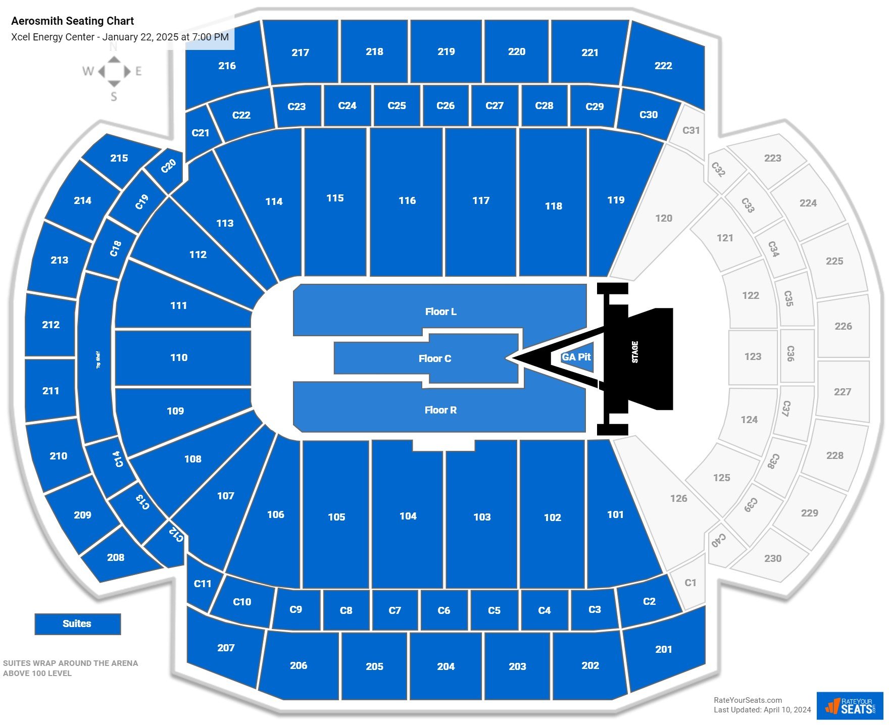 Xcel Energy Center Concert Seating Chart