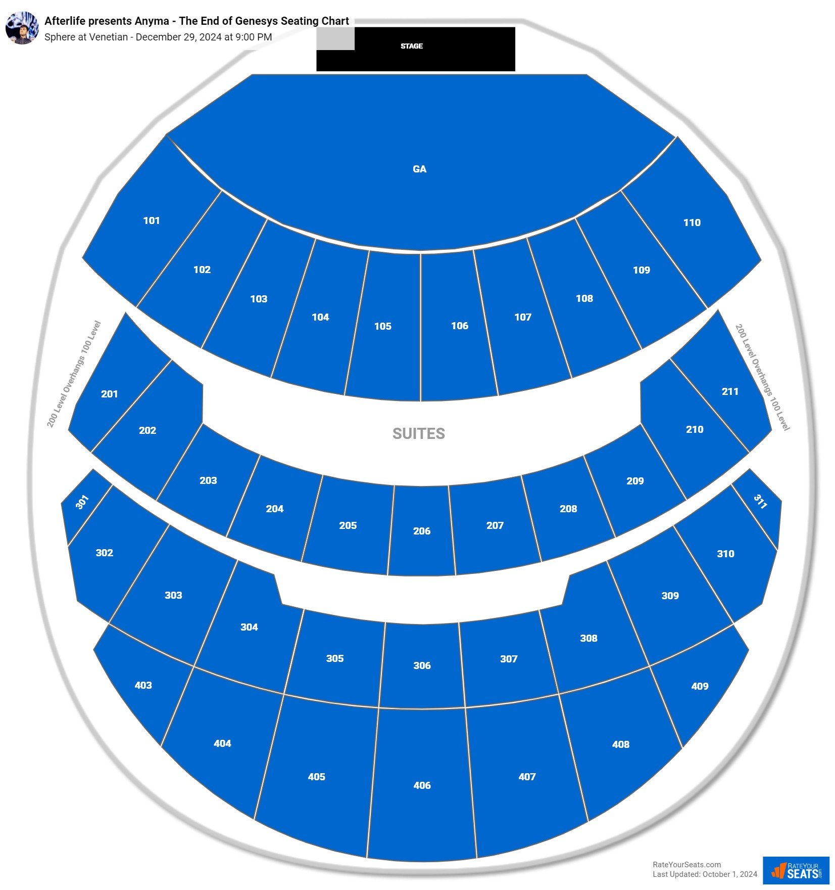 Sphere at Venetian Seating Chart - RateYourSeats.com