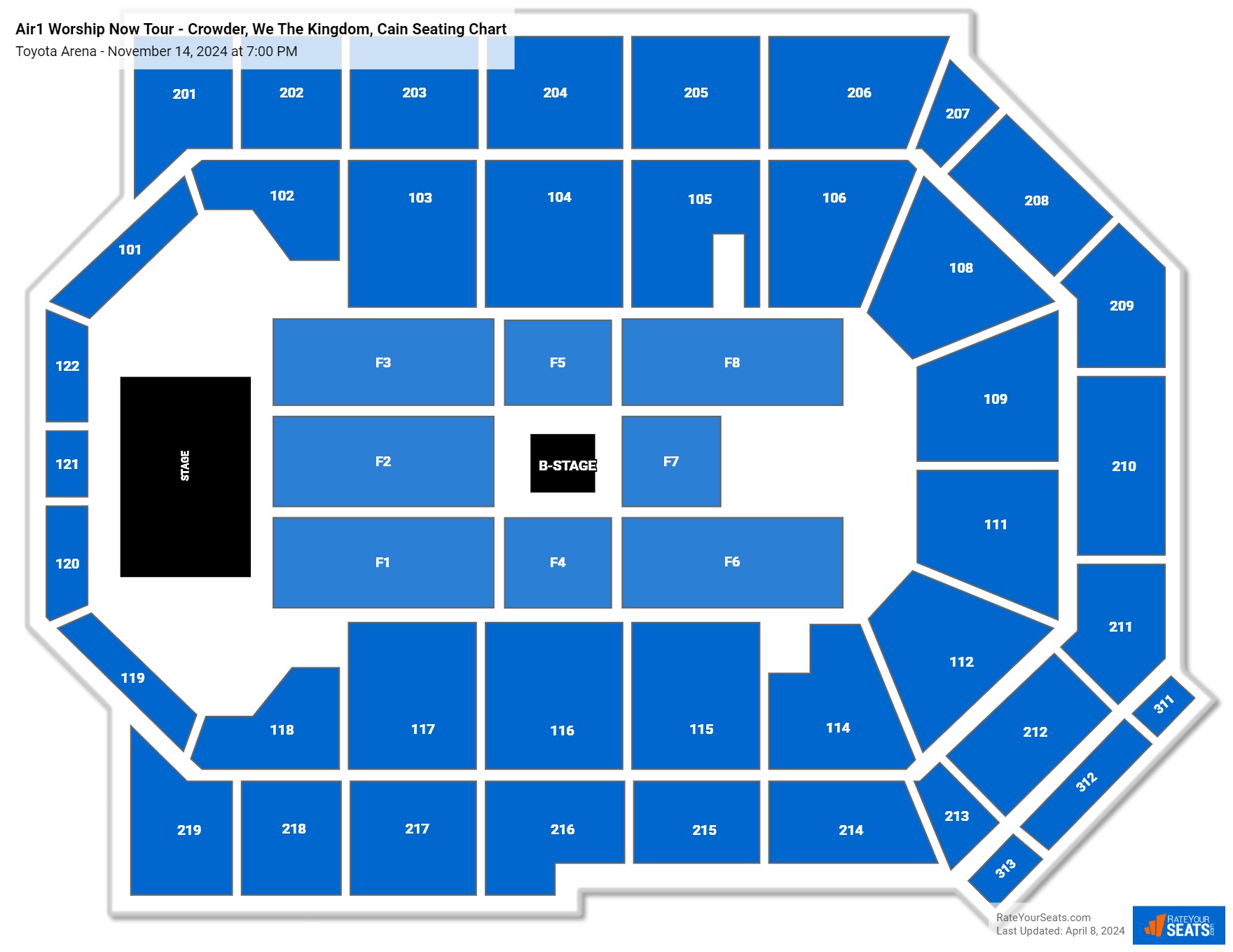 Toyota Arena Seating Chart - RateYourSeats.com