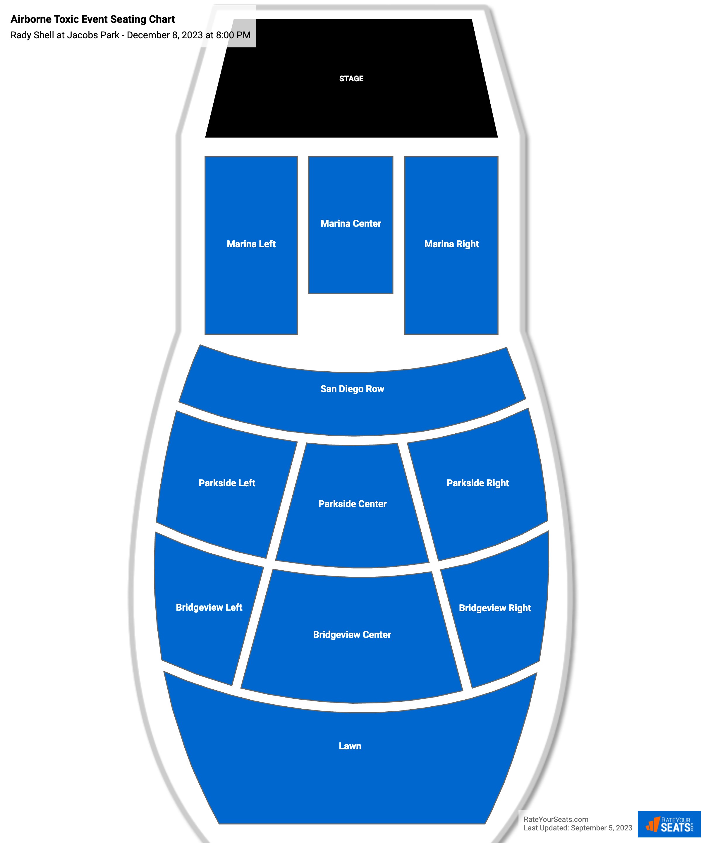 Rady Shell at Jacobs Park Seating Chart - RateYourSeats.com