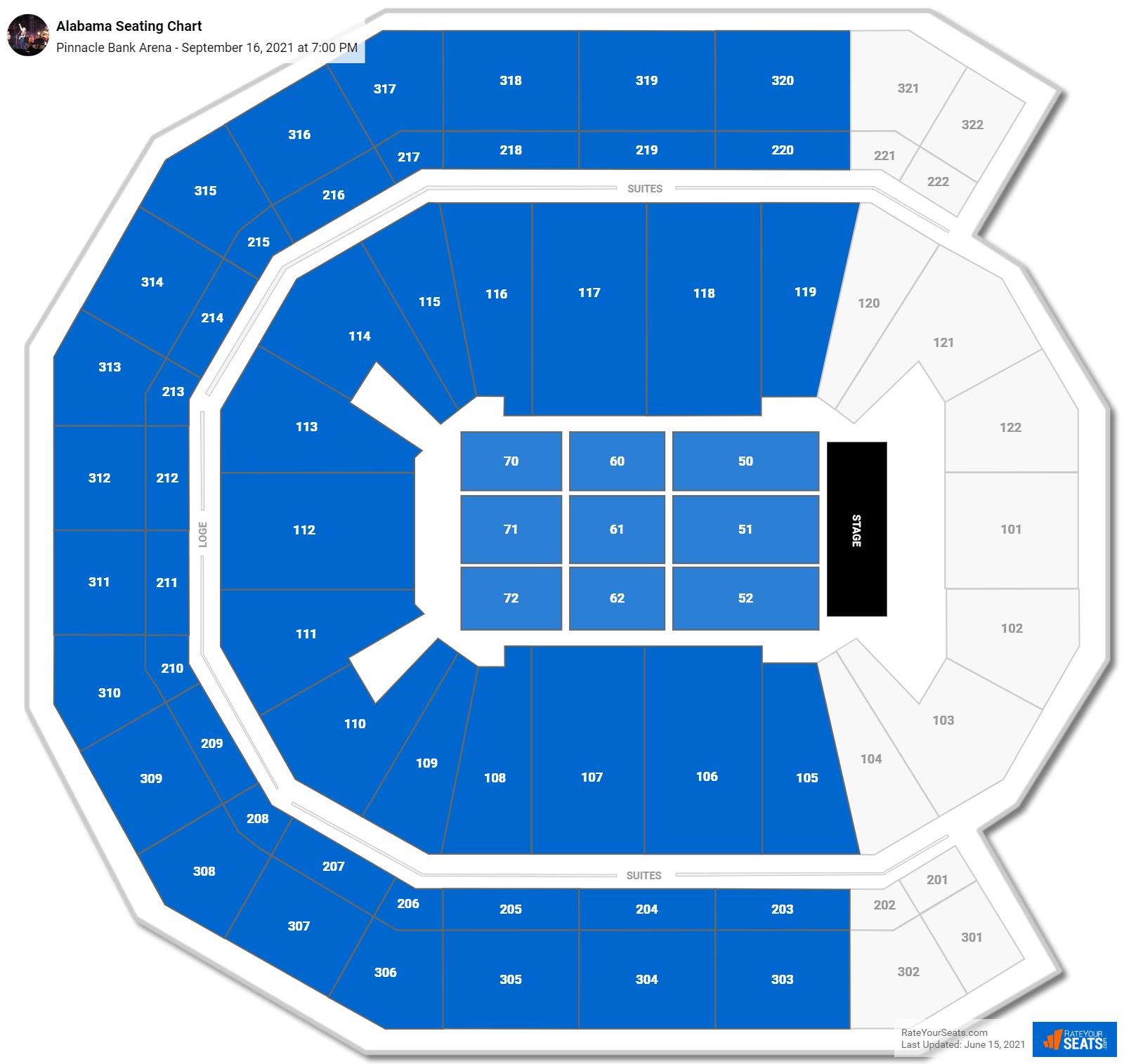 Pinnacle Bank Arena Seating Charts for Concerts - RateYourSeats.com