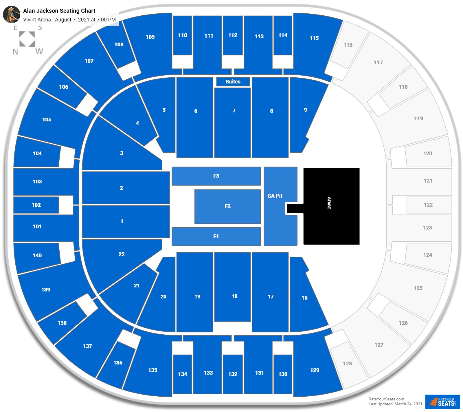 Vivint Arena Seating Charts for Concerts