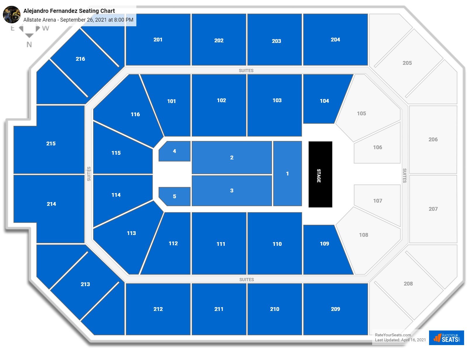 Allstate Arena Seating Charts for Concerts