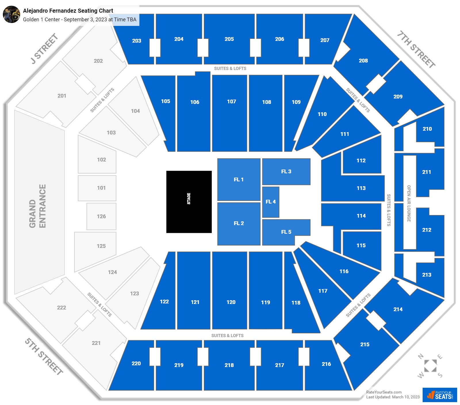 Golden 1 Center Concert Seating Chart - RateYourSeats.com