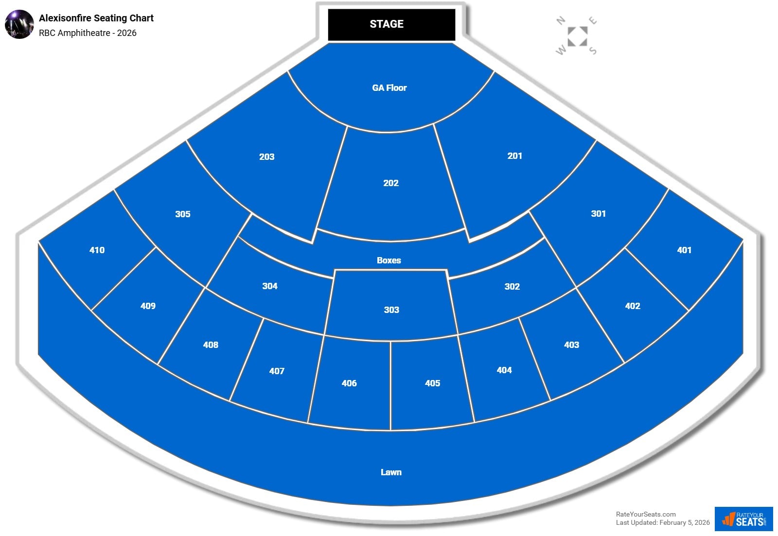 Alexisonfire seating chart RBC Amphitheatre