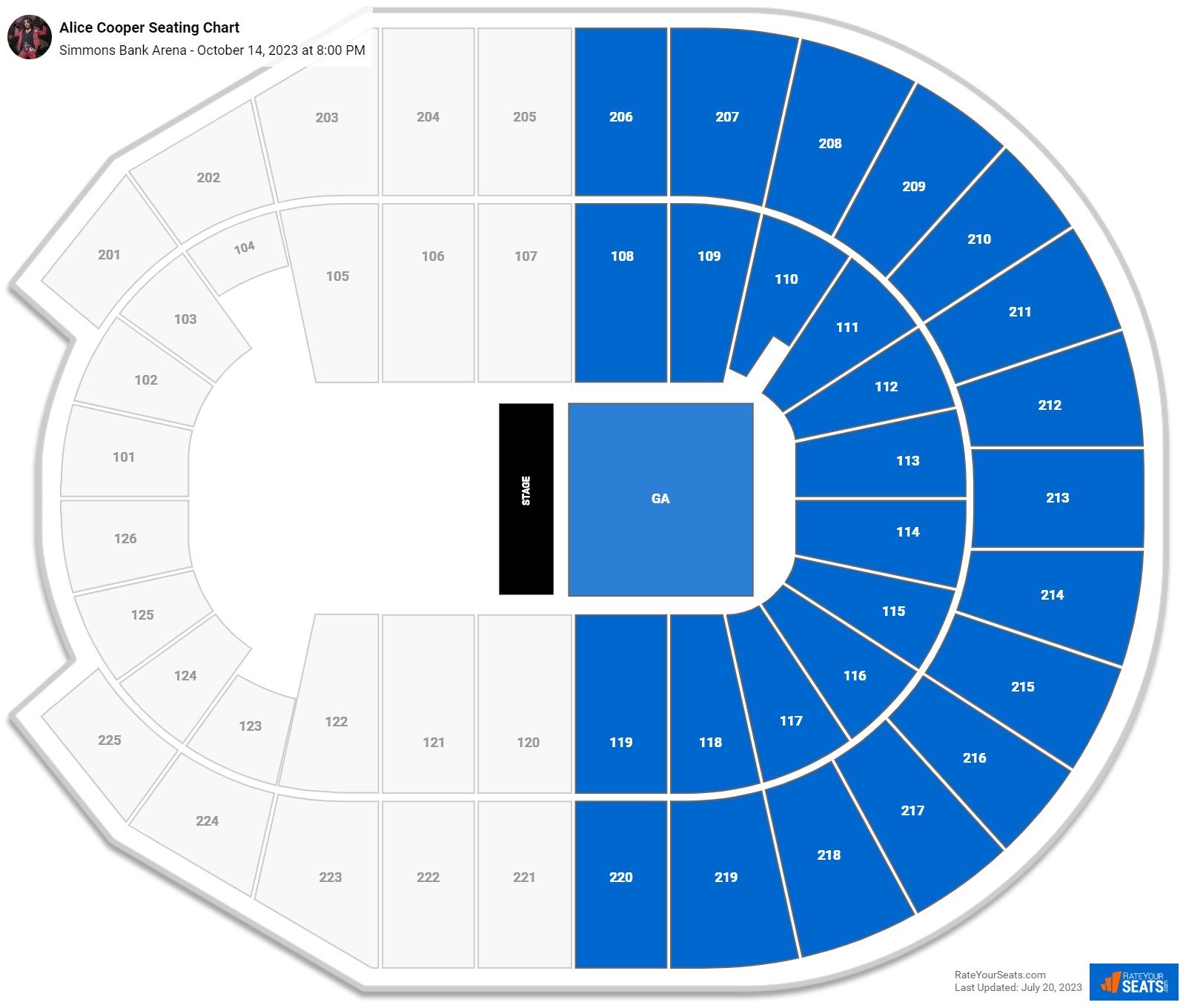 Simmons Bank Arena Seating Chart - RateYourSeats.com