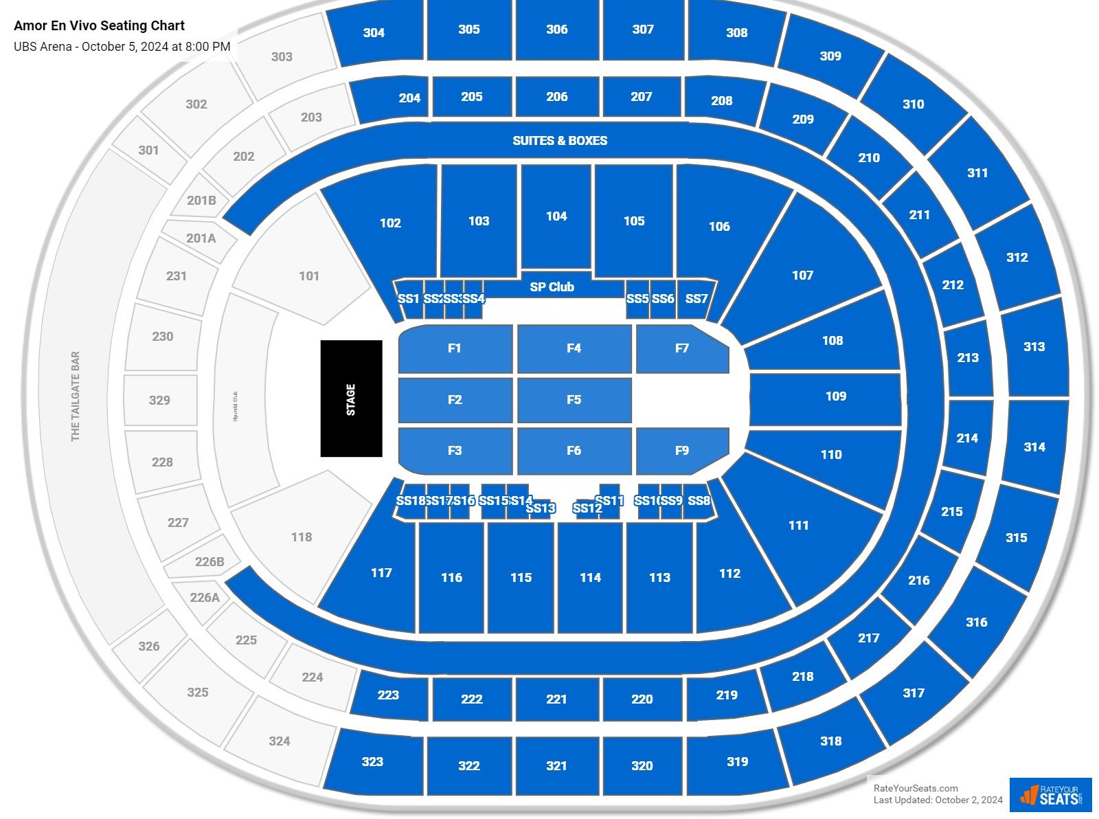 UBS Arena Concert Seating Chart - RateYourSeats.com