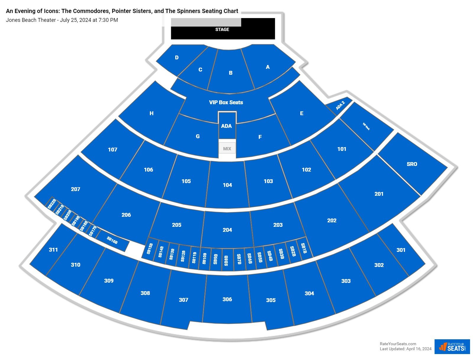 Jones Beach Theater Seating Chart - RateYourSeats.com