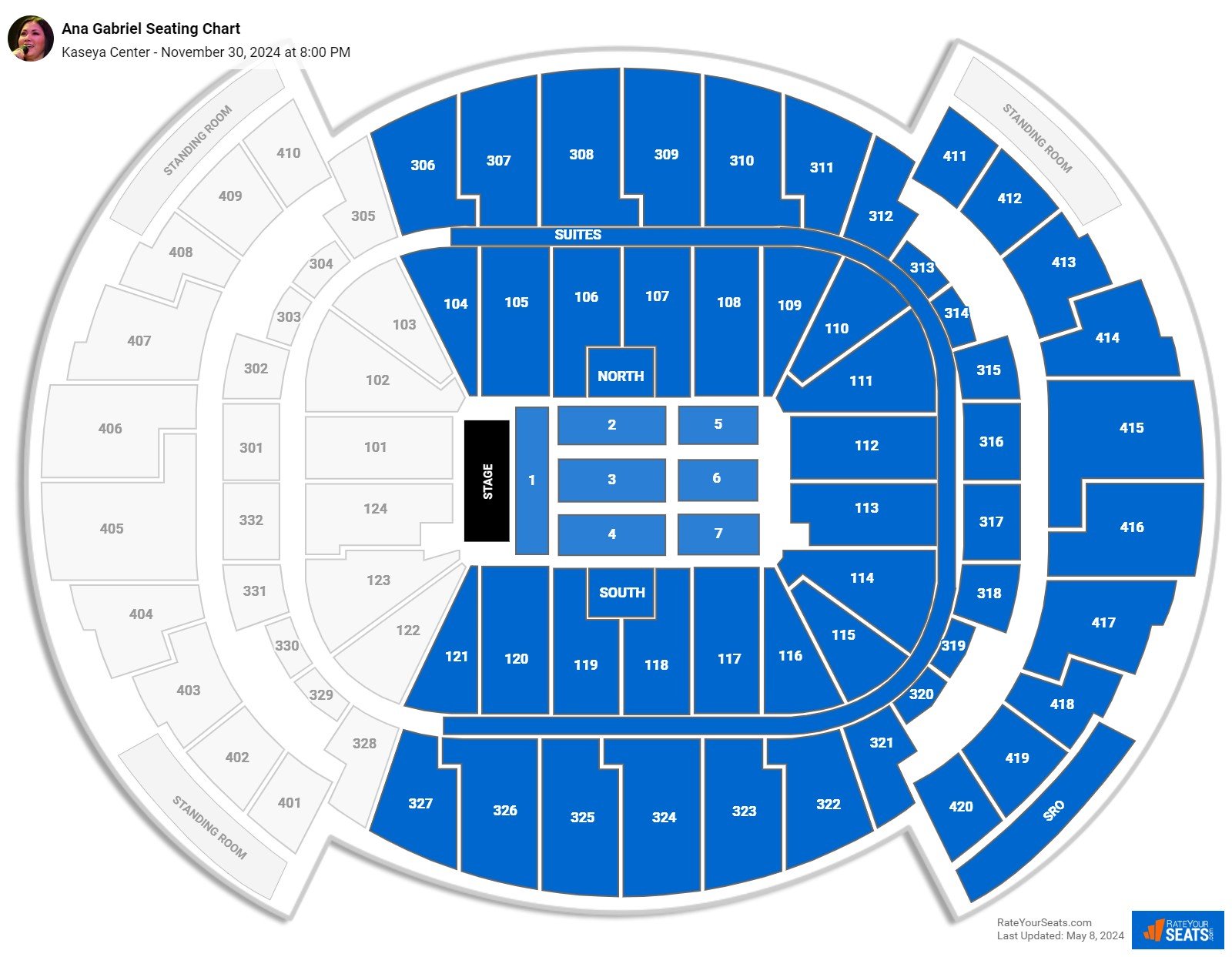 Kaseya Center Concert Seating Chart - Rateyourseats.com