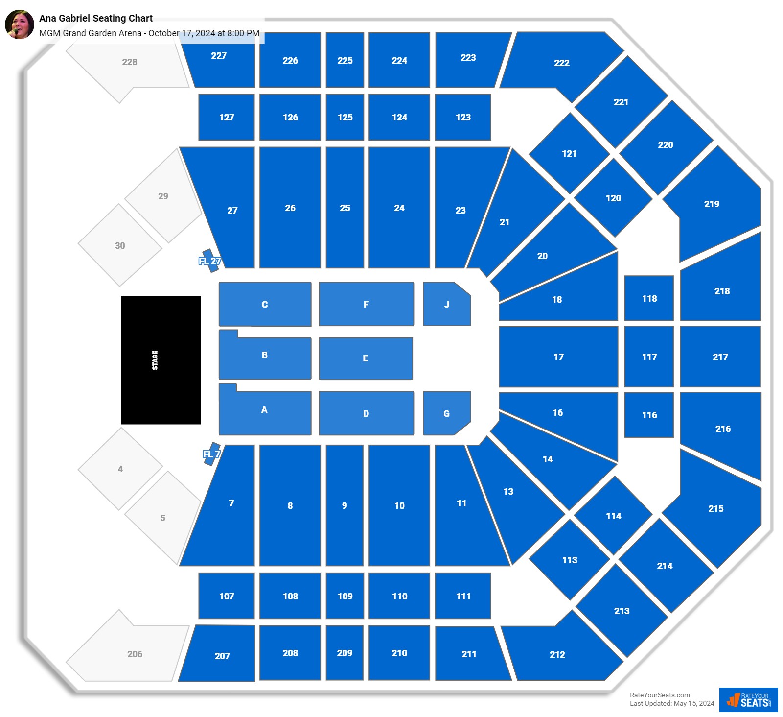 MGM Grand Garden Arena Seating Chart - RateYourSeats.com