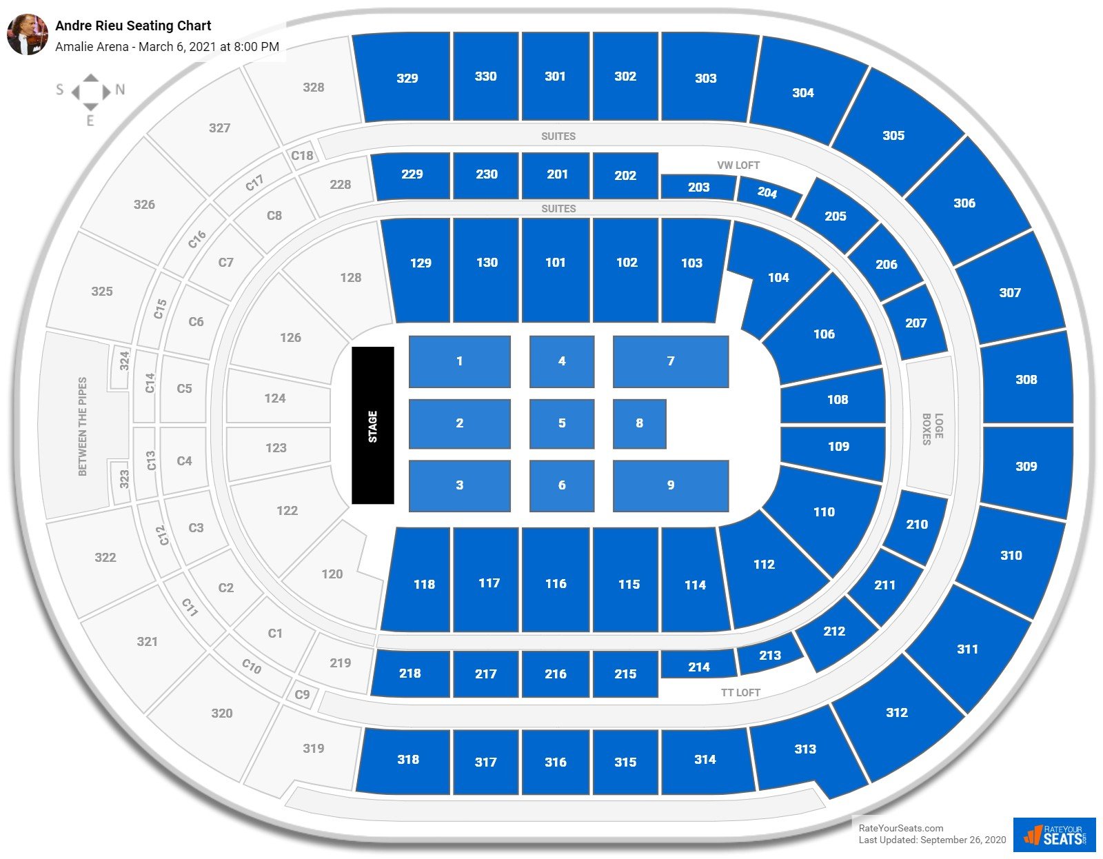 Amalie Arena Seating Charts for Concerts