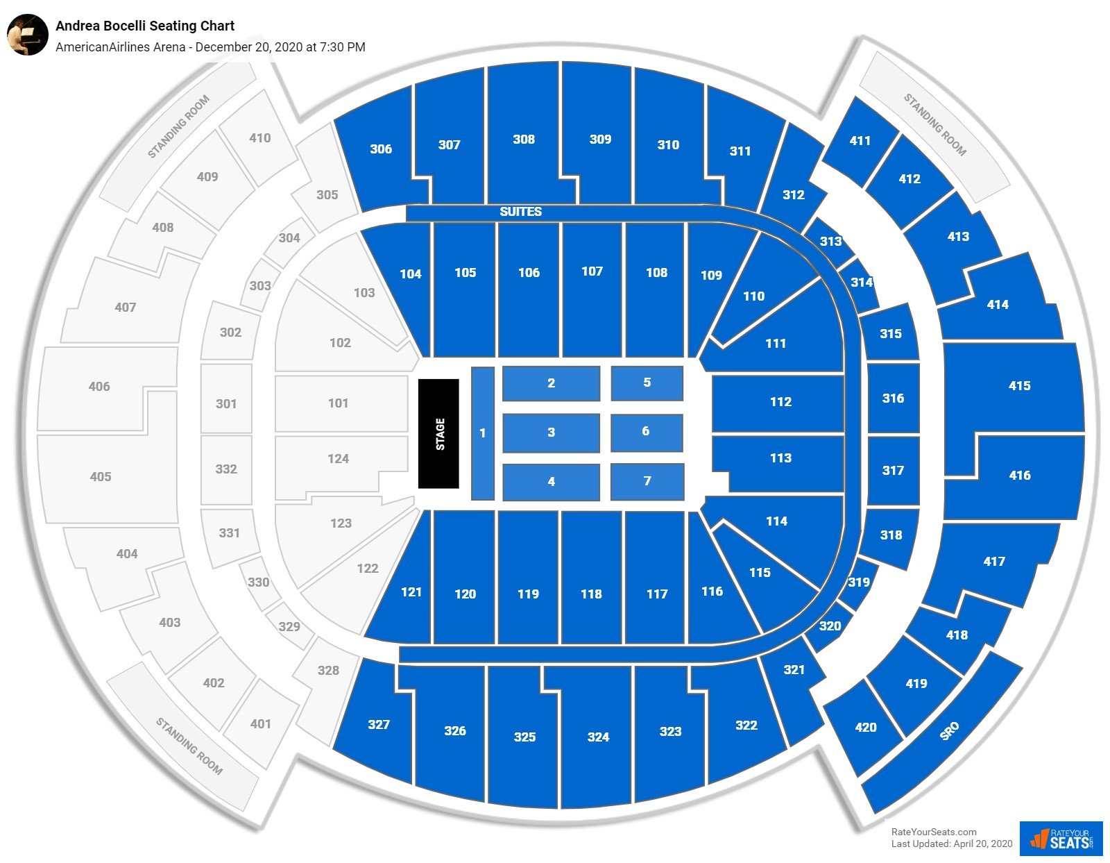 AmericanAirlines Arena Seating Charts for Concerts