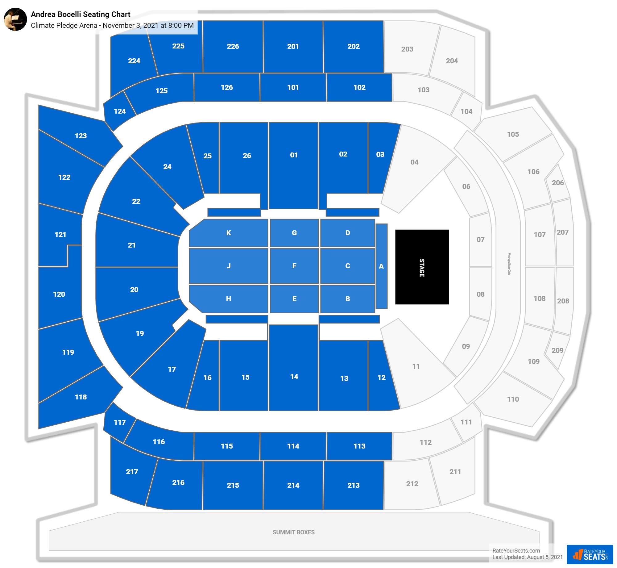 Climate Pledge Arena Concert Seating Chart - RateYourSeats.com