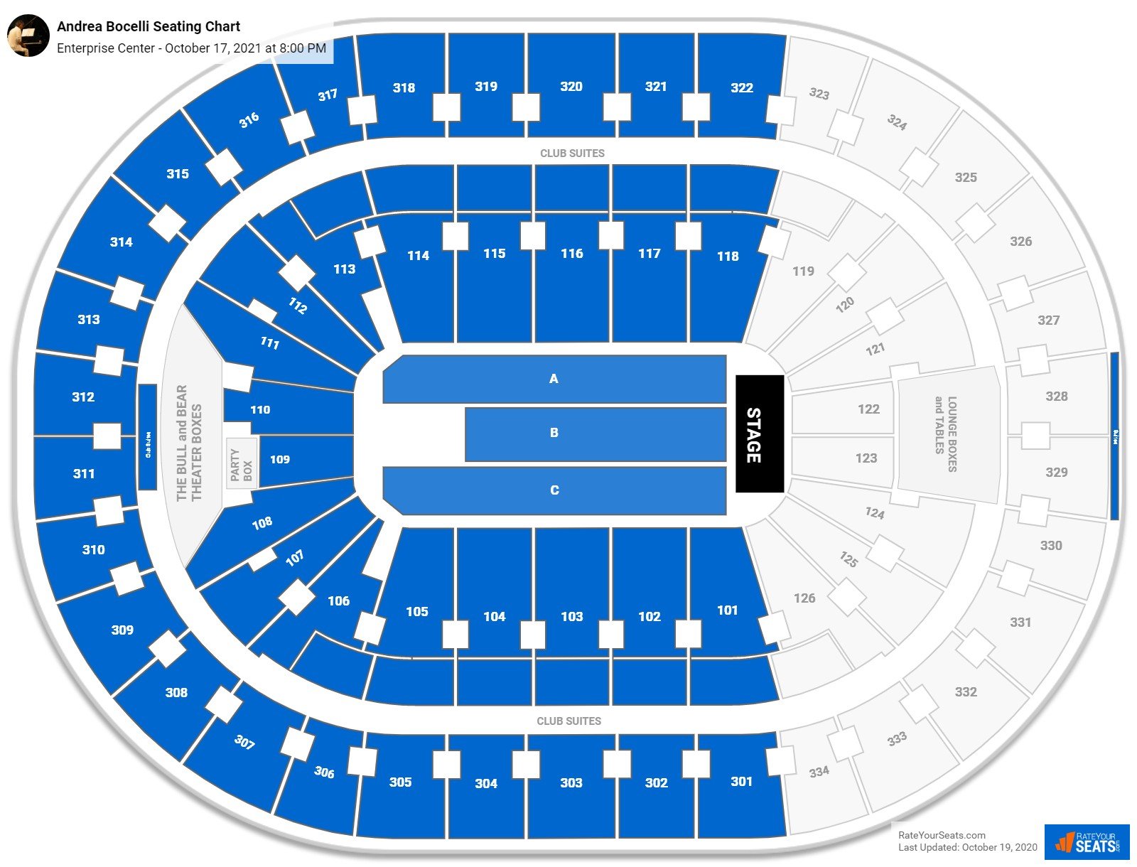 Enterprise Center Seating Charts for Concerts