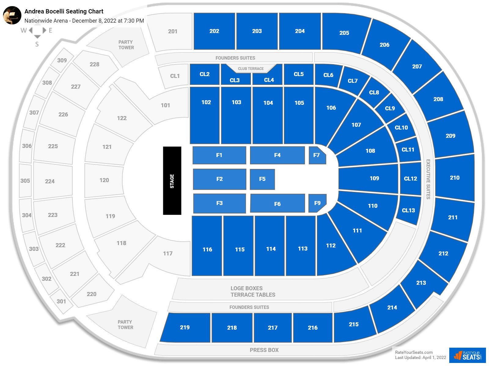 Nationwide Arena Concert Seating Chart - RateYourSeats.com