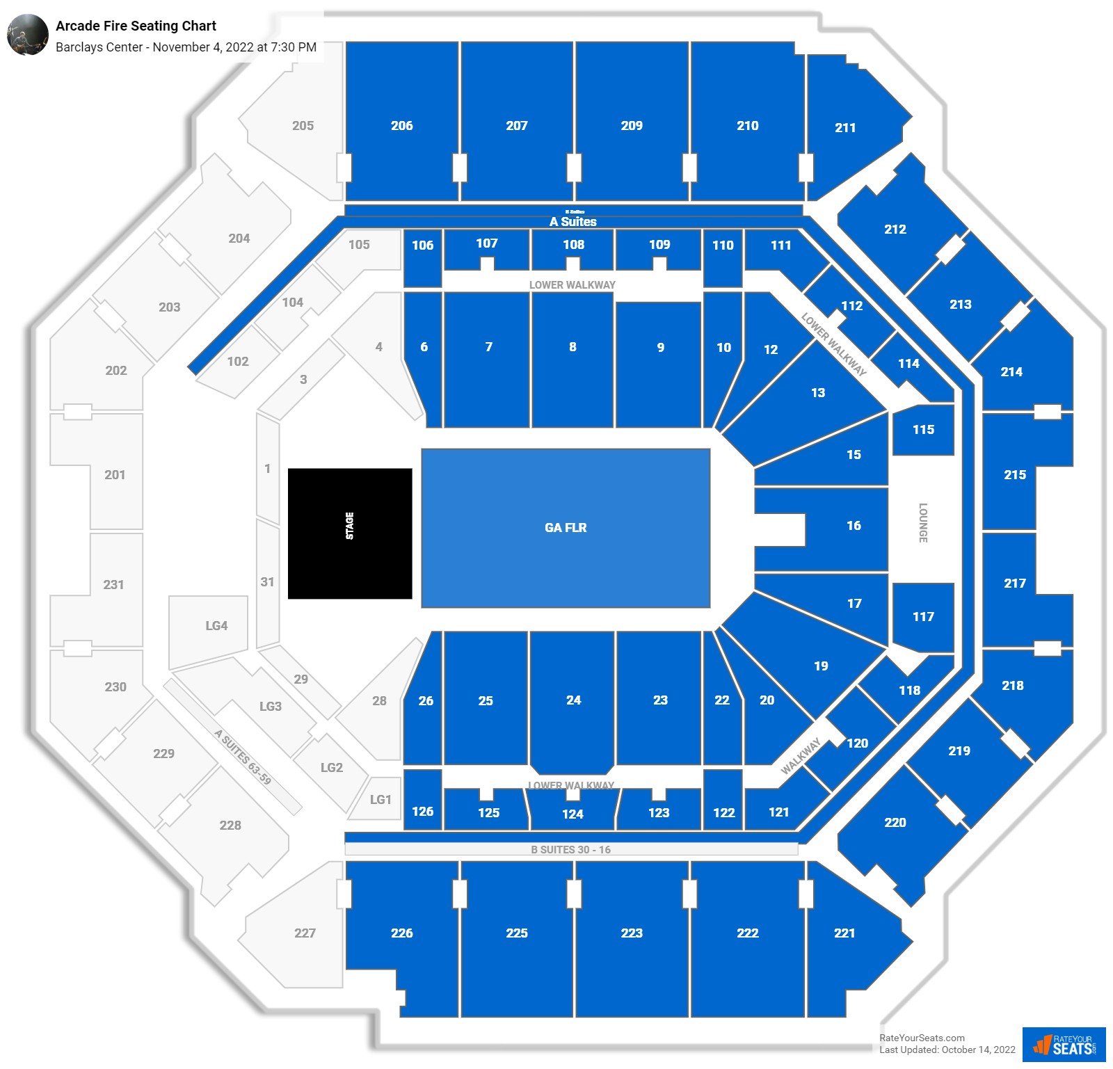 Barclays Center Concert Seating Chart