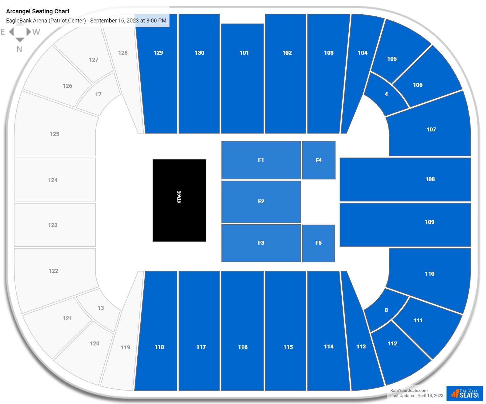 EagleBank Arena Seating Chart - RateYourSeats.com