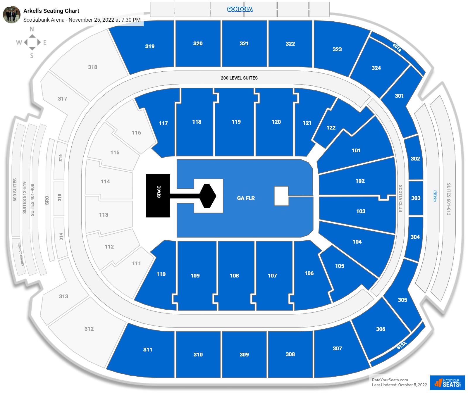 Scotiabank Arena Concert Seating Chart - RateYourSeats.com