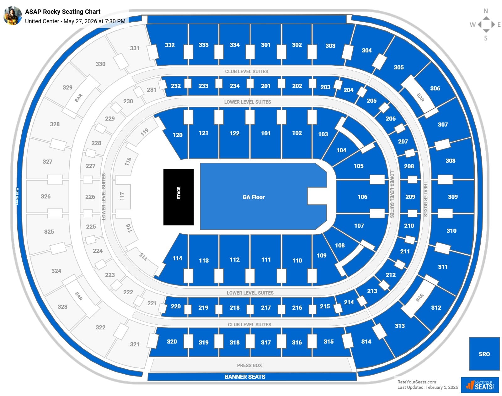 ASAP Rocky seating chart United Center