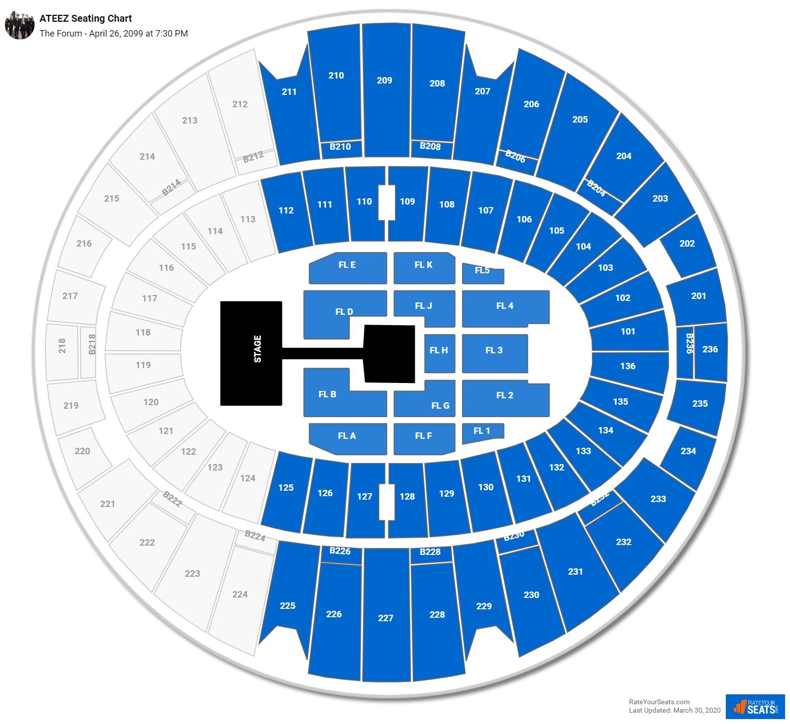 The Forum Seating Chart - RateYourSeats.com