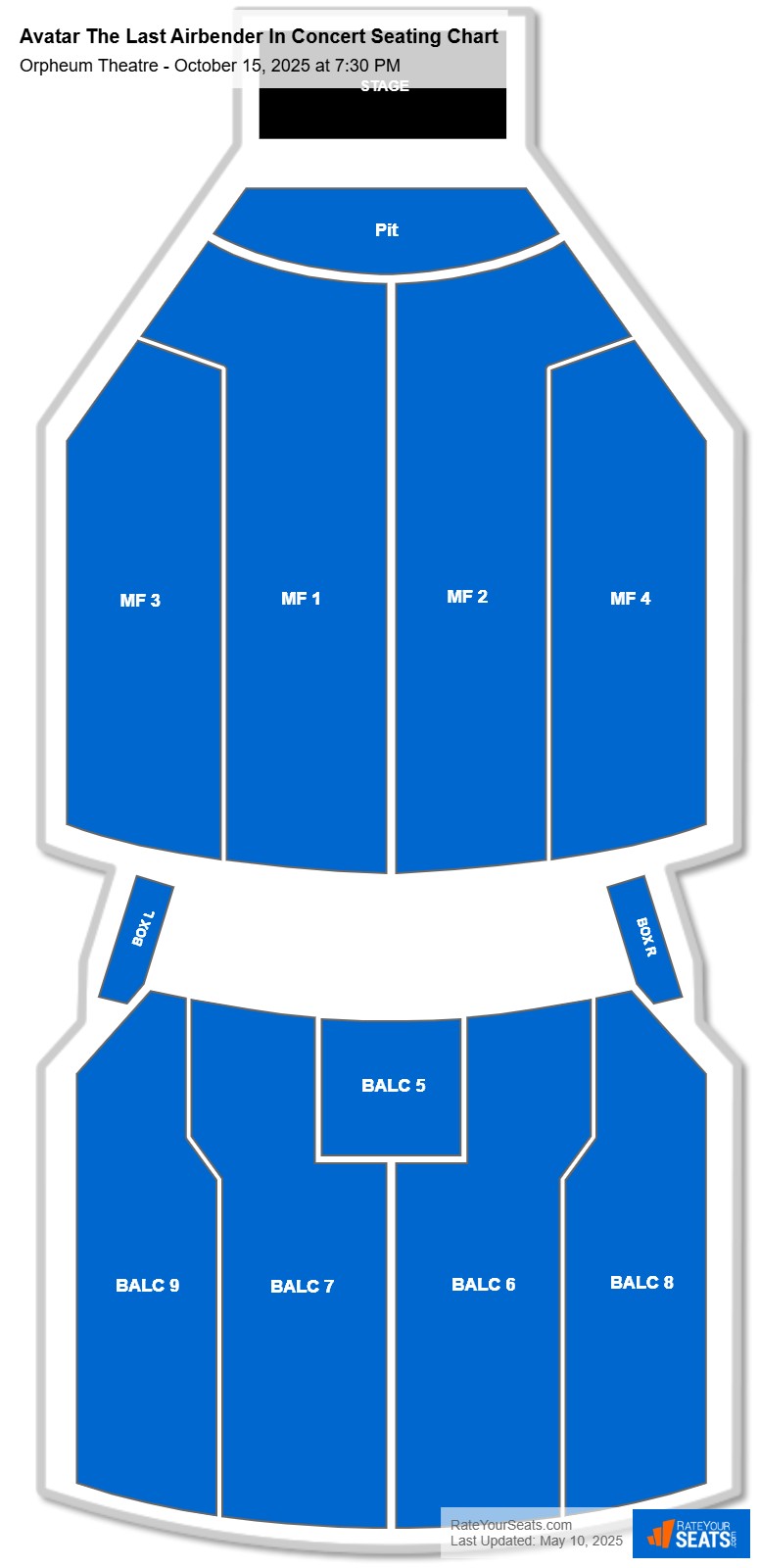 Avatar The Last Airbender In Concert seating chart Orpheum Theatre (Minneapolis)