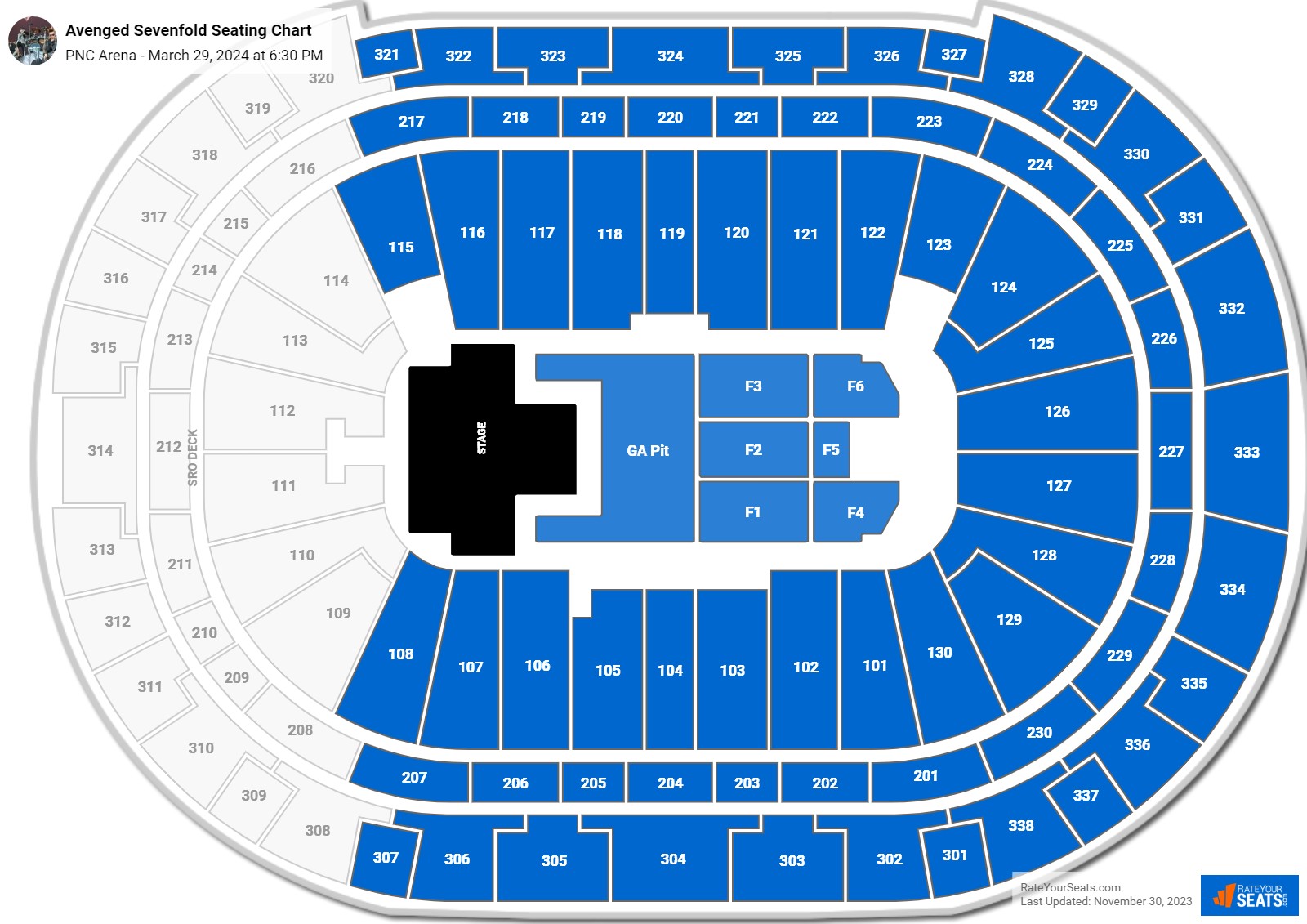 PNC Arena Concert Seating Chart - RateYourSeats.com