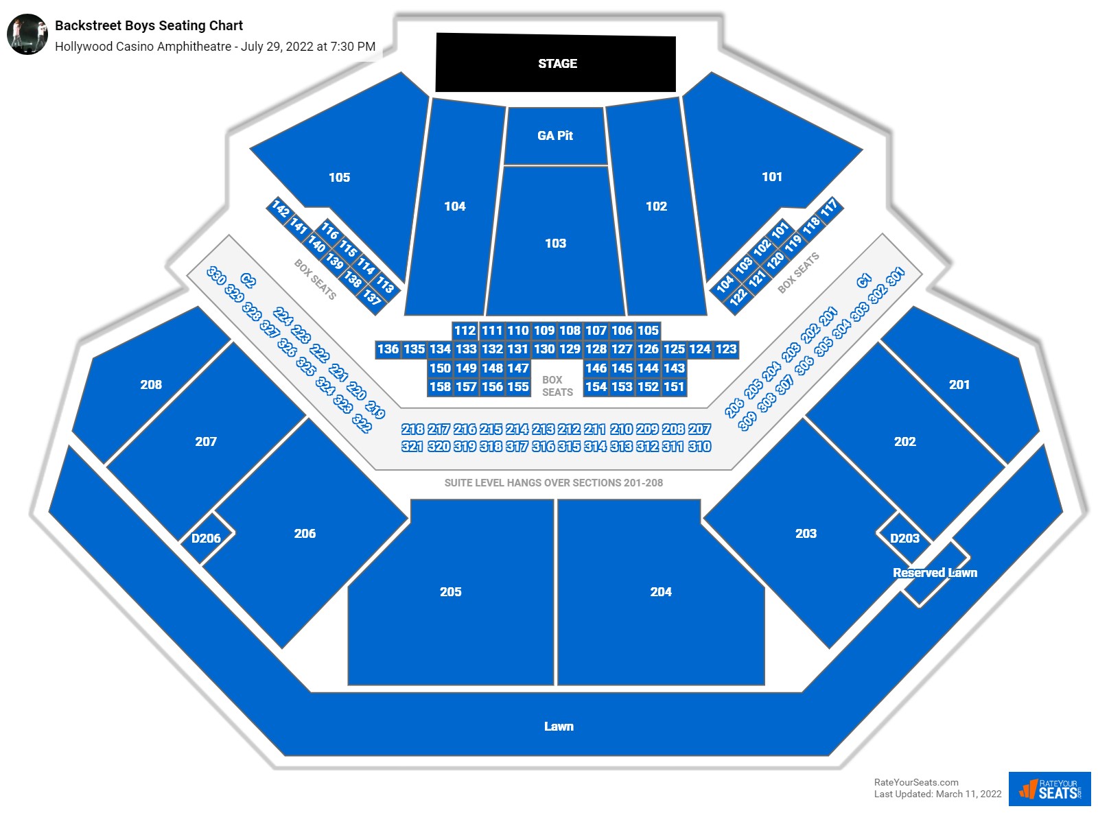 hollywood casino amphitheatre chicago il seating chart