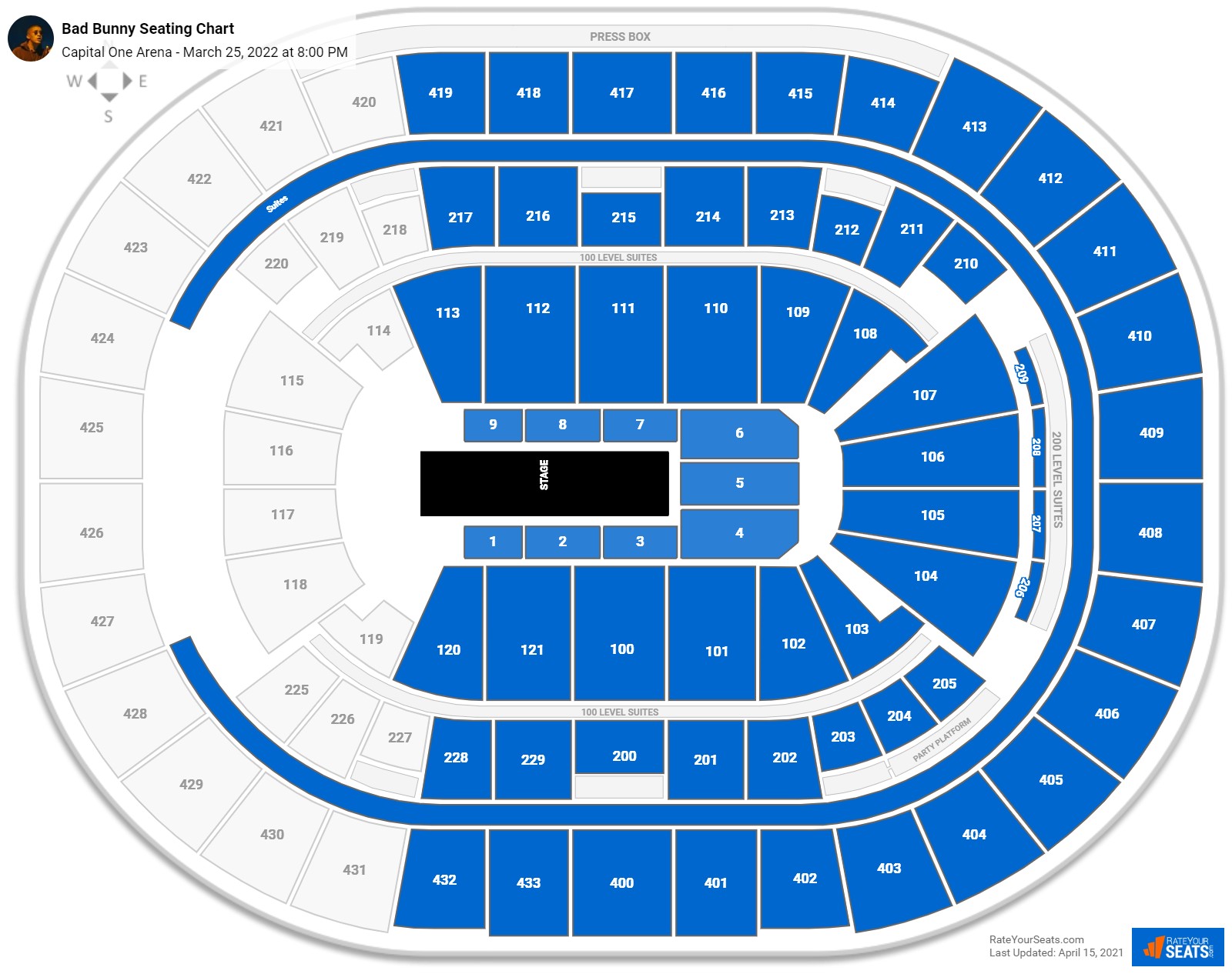 Capital One Arena Seating Charts for Concerts