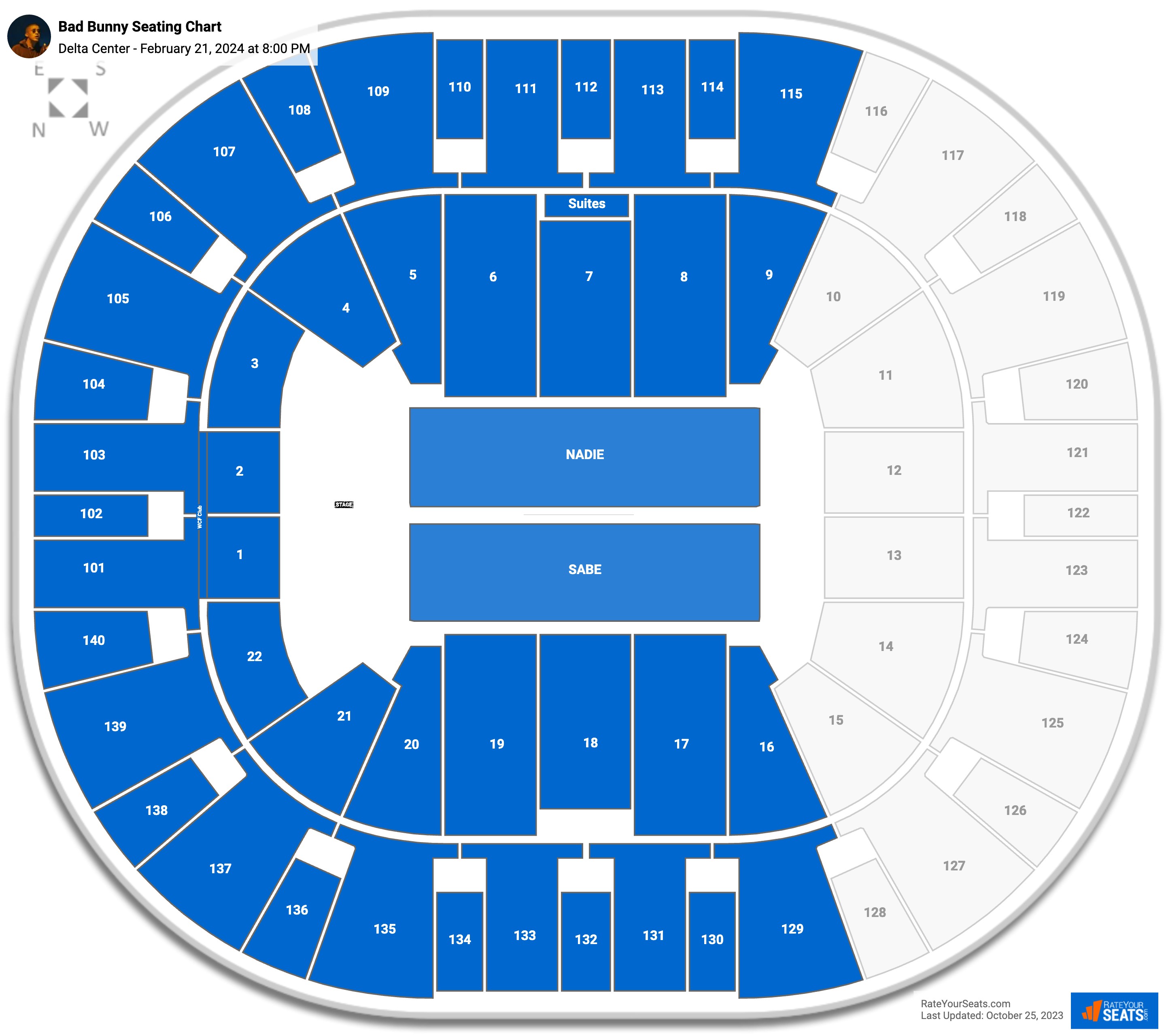 Delta Center Concert Seating Chart