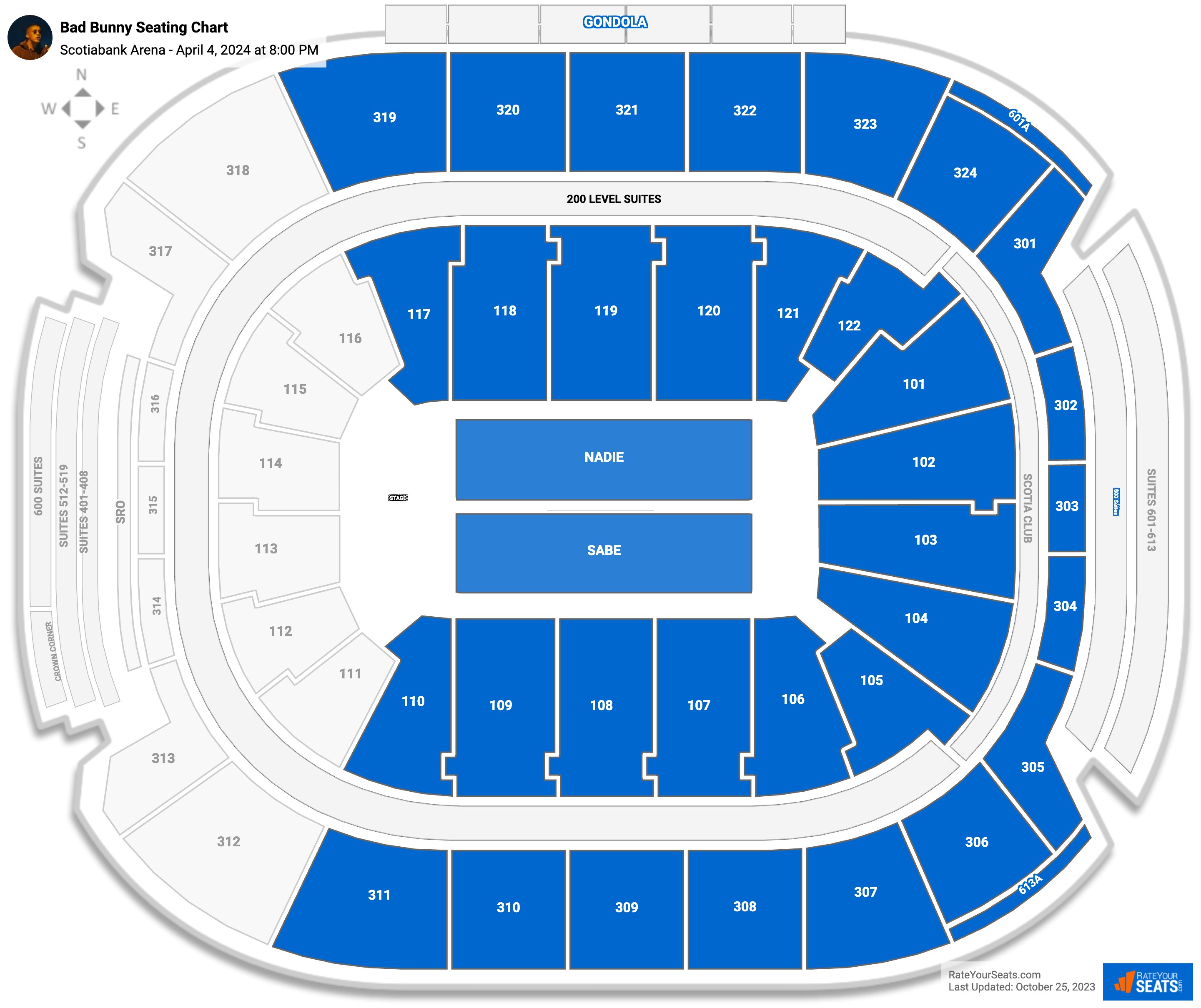 Scotiabank Arena Concert Seating Chart - RateYourSeats.com