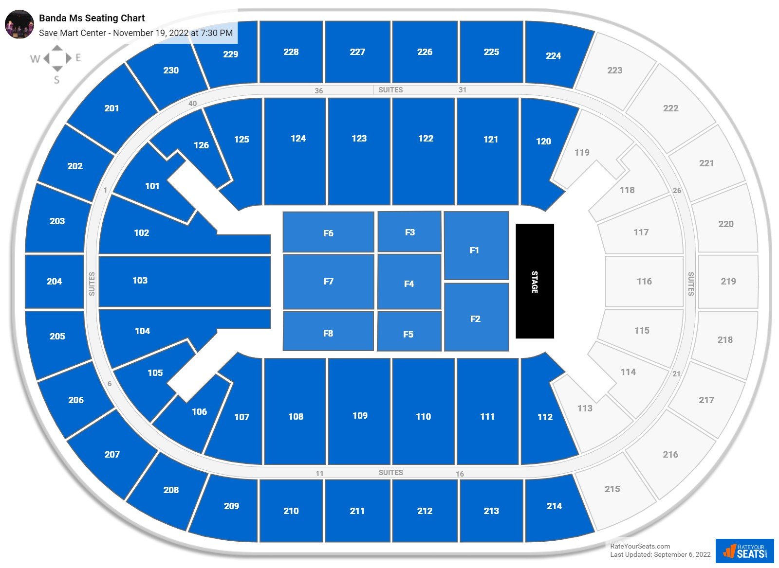 Save Mart Center Seating Chart RateYourSeats