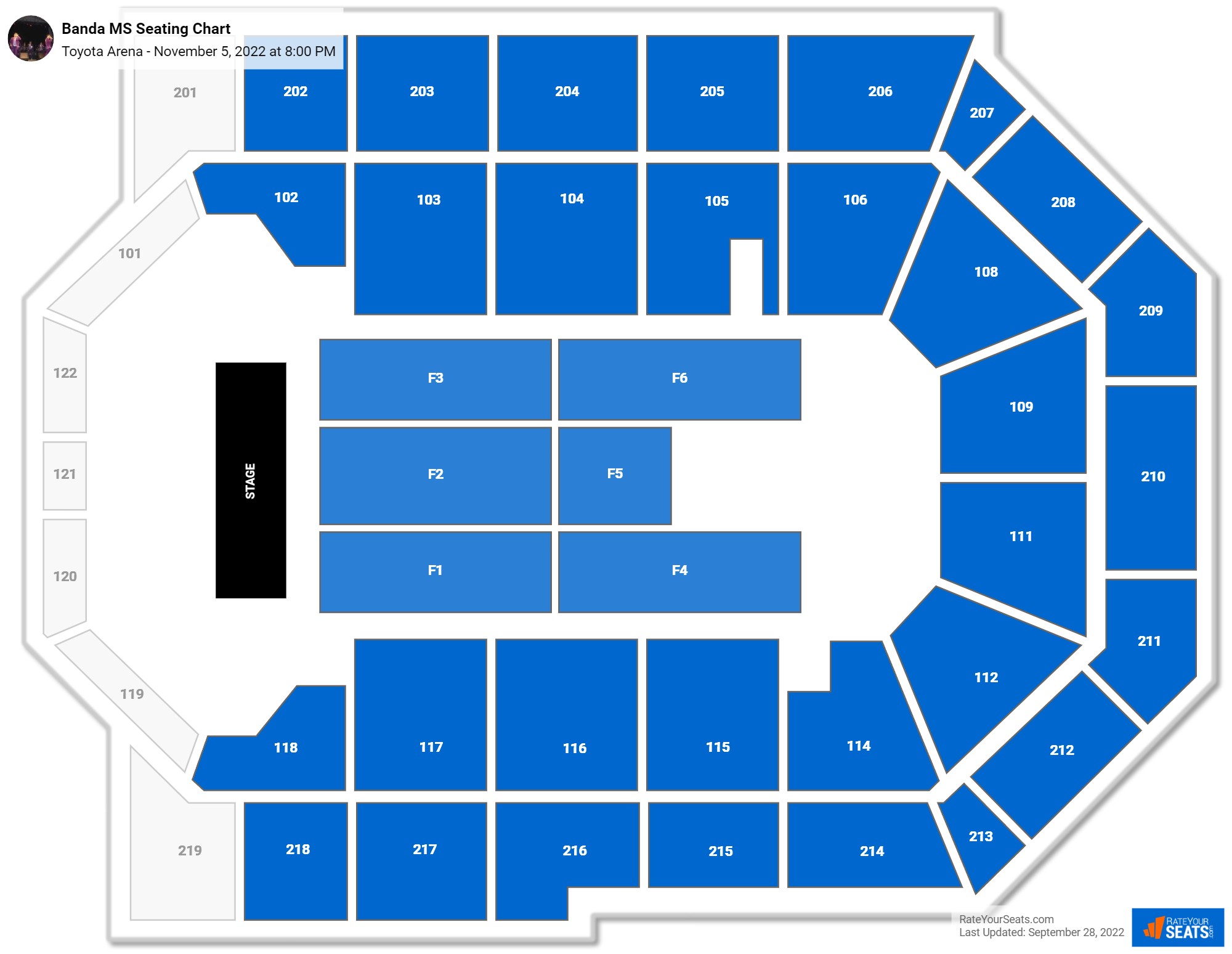 Toyota Arena Seating Chart