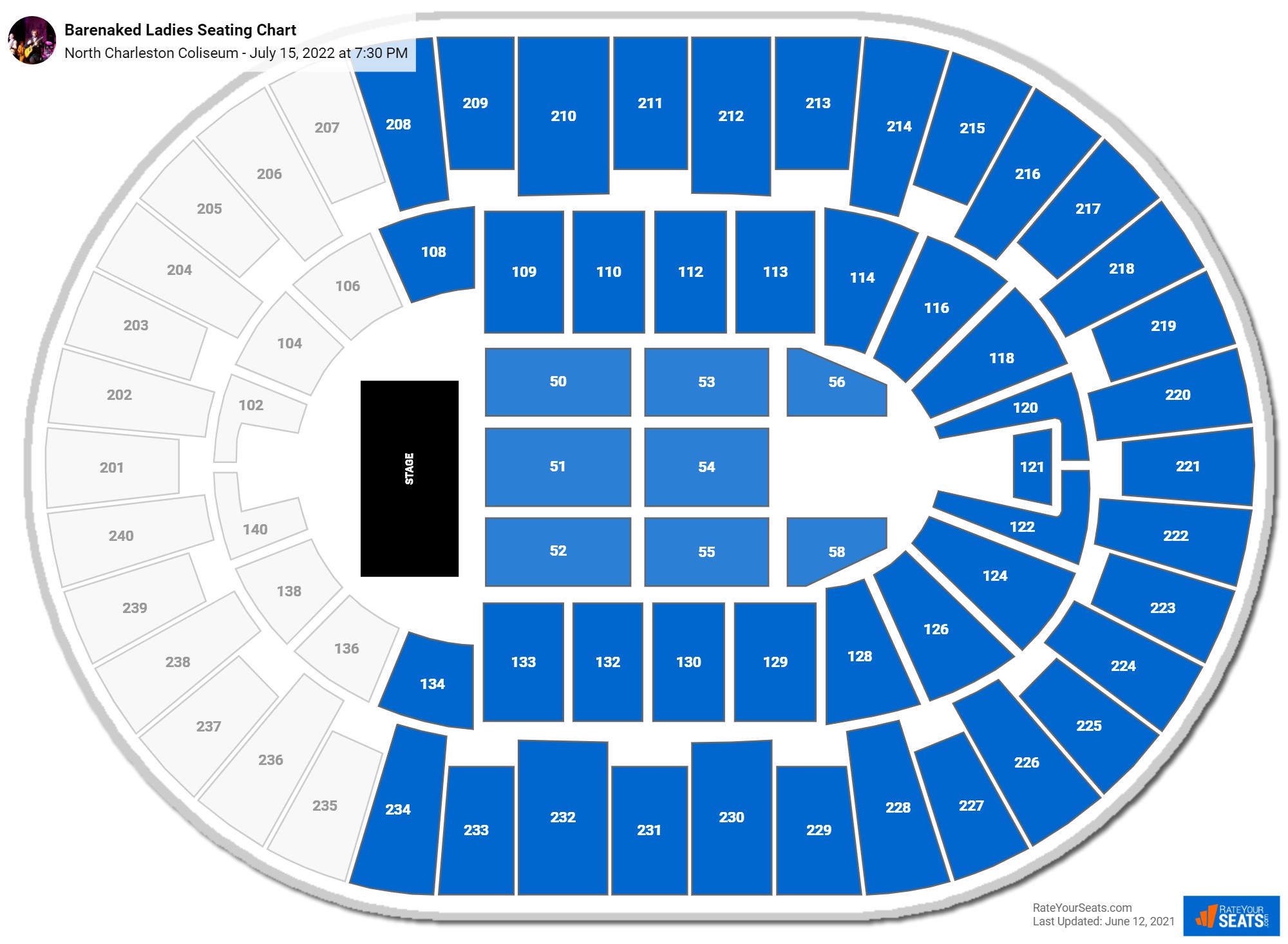 North Charleston Coliseum Seating Chart 