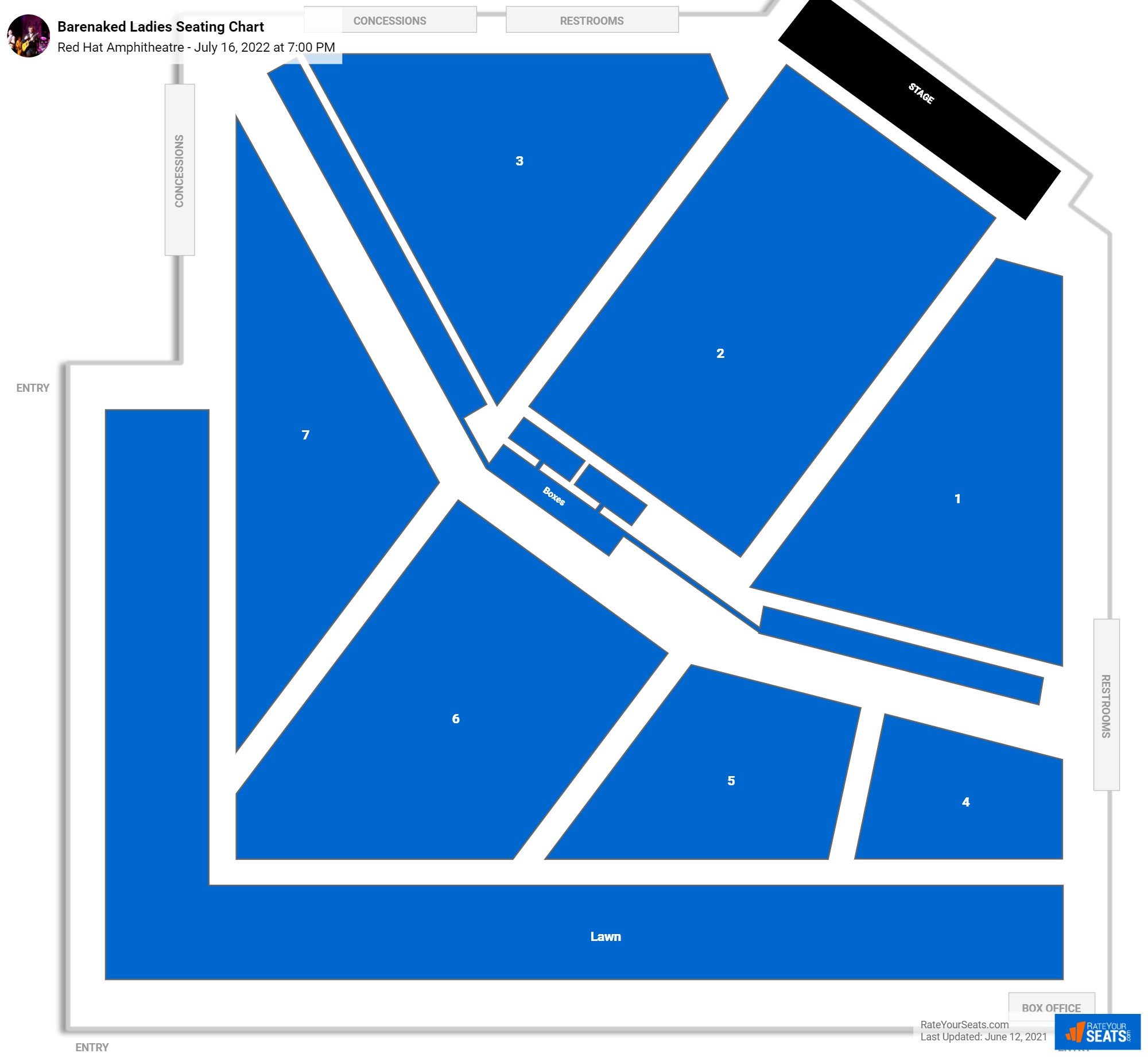 Red Hat Amphitheater Schedule 2022 Red Hat Amphitheatre Seating Chart - Rateyourseats.com