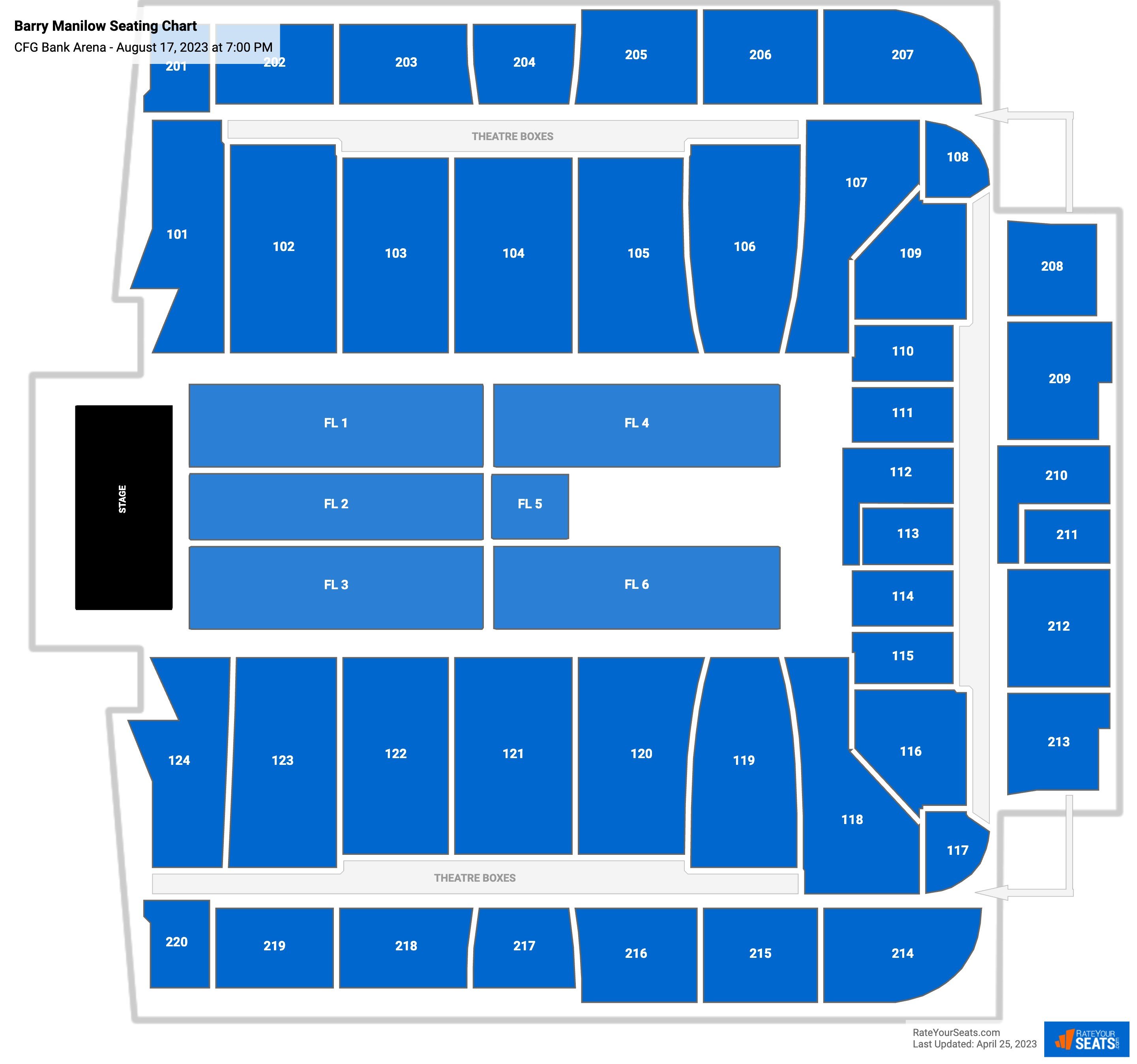 CFG Bank Arena Seating Chart - RateYourSeats.com