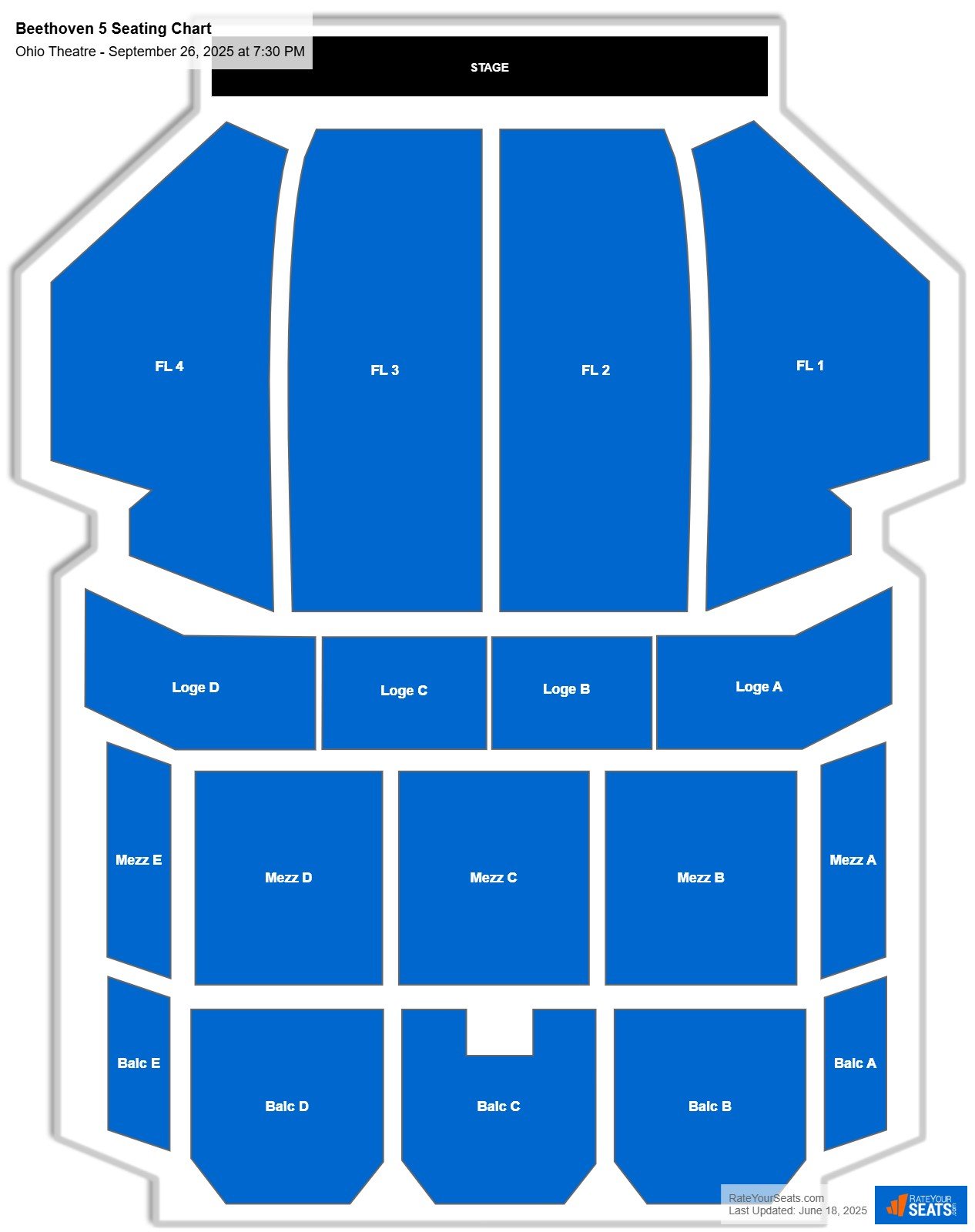 Beethoven 5 seating chart Ohio Theatre