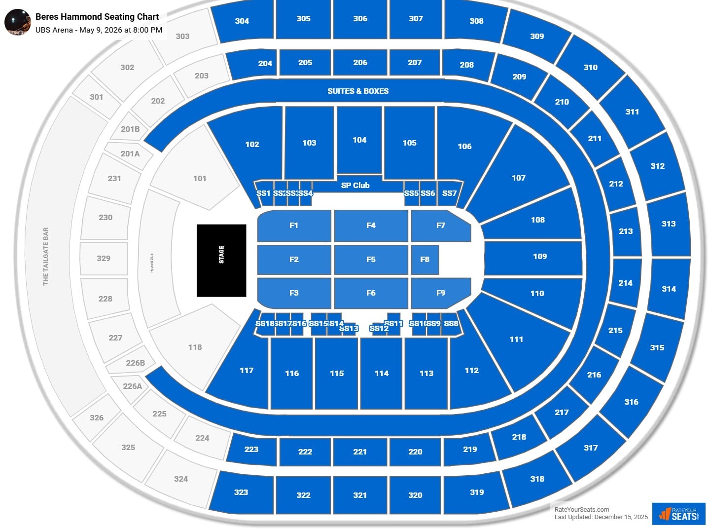Beres Hammond seating chart UBS Arena