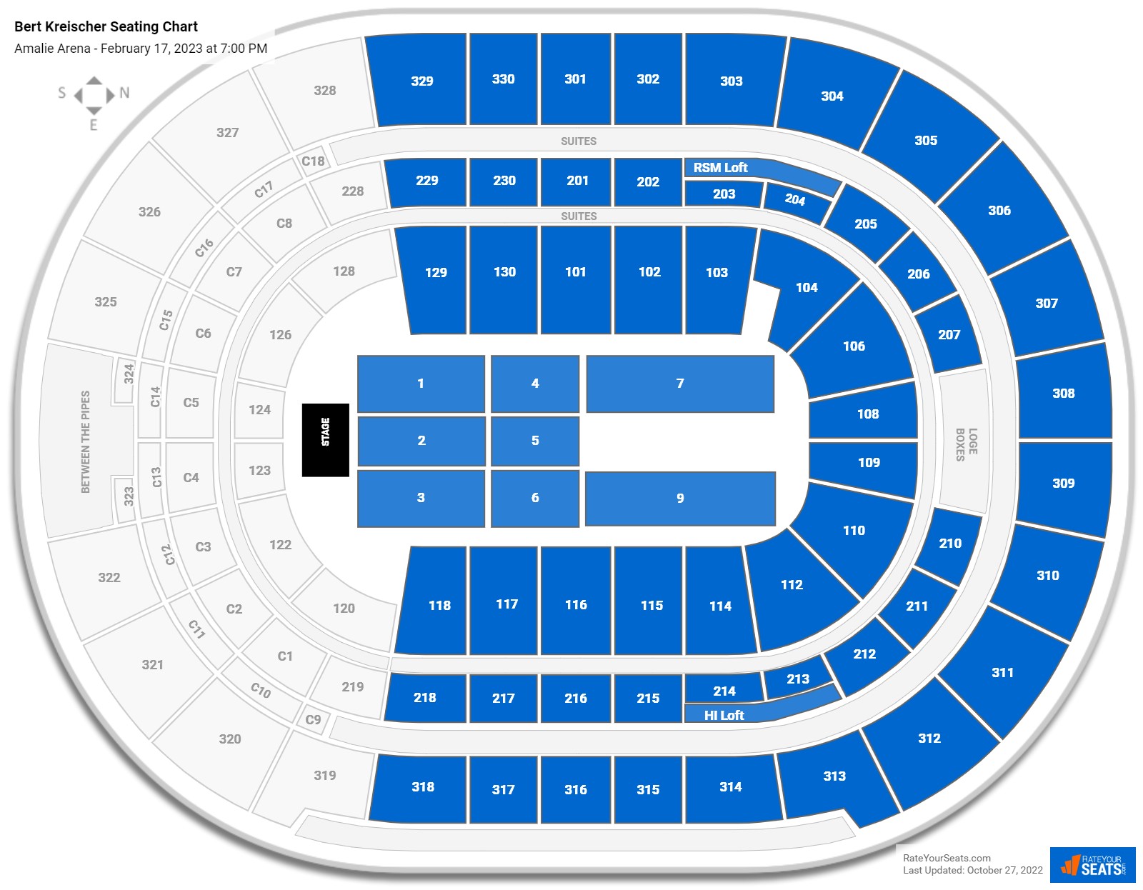 Amalie Arena Concert Seating Chart - RateYourSeats.com