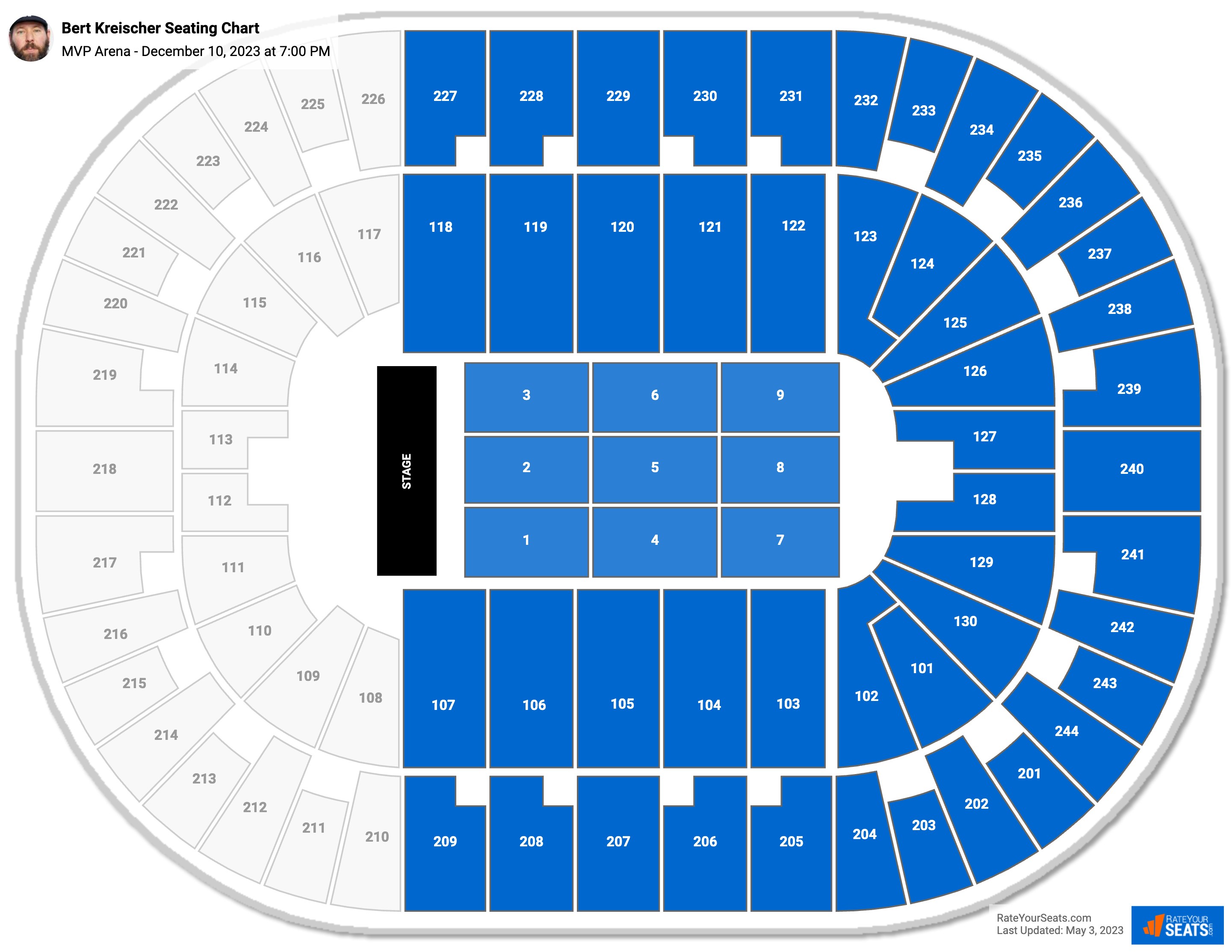 MVP Arena Concert Seating Chart