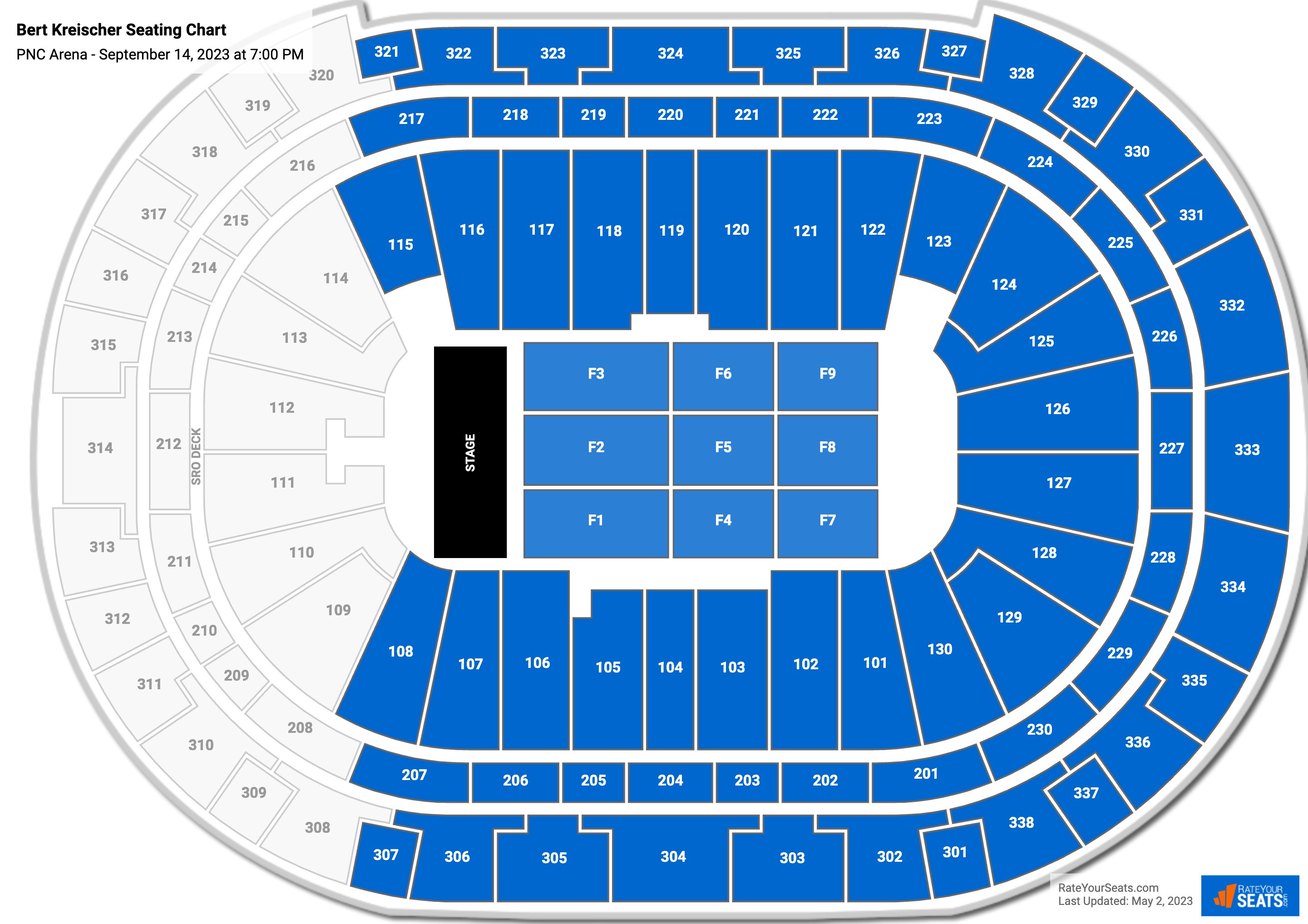 PNC Arena Concert Seating Chart