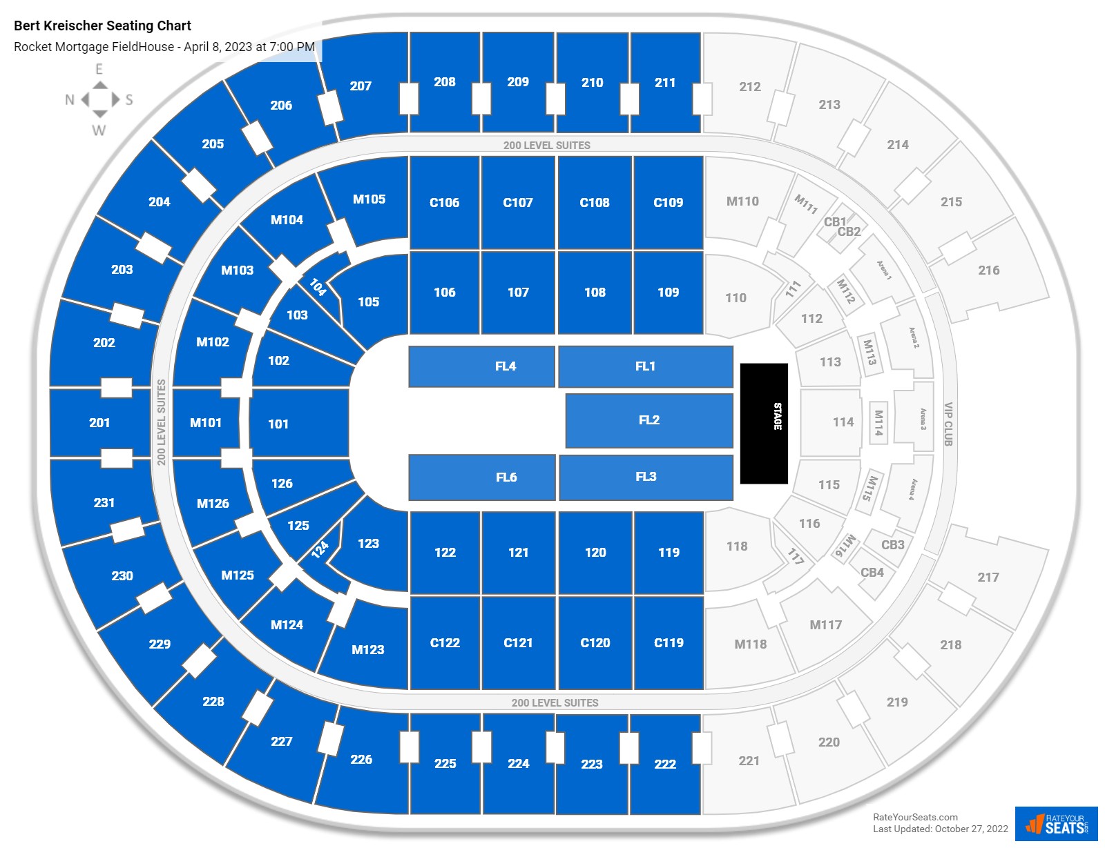 Rocket Mortgage FieldHouse Concert Seating Chart - RateYourSeats.com