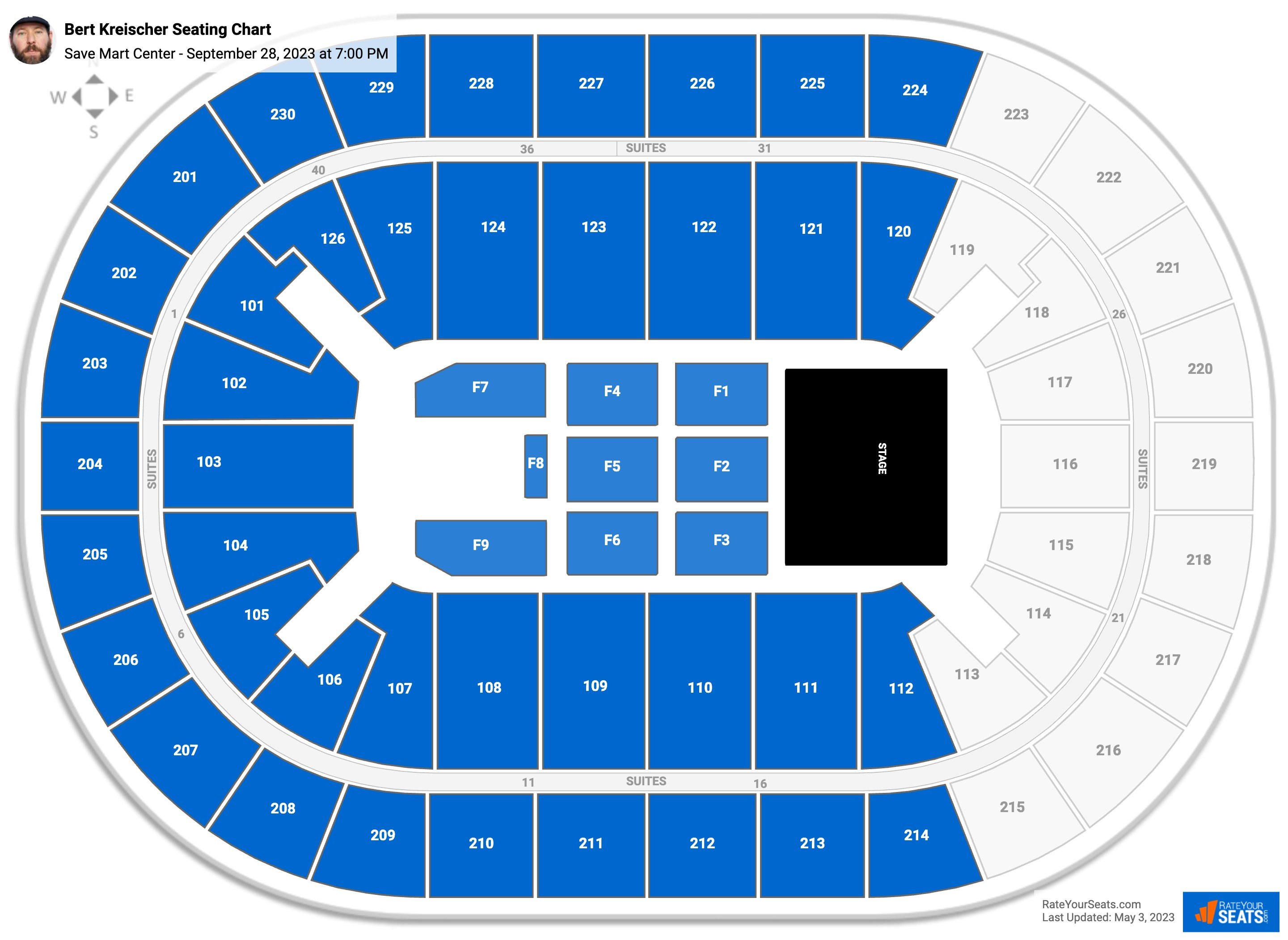 Save Mart Center Seating Chart - RateYourSeats.com