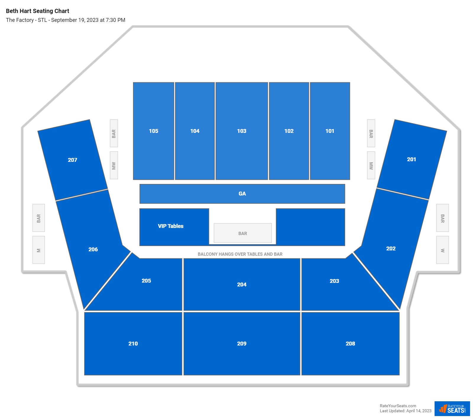 The Factory STL Seating Chart