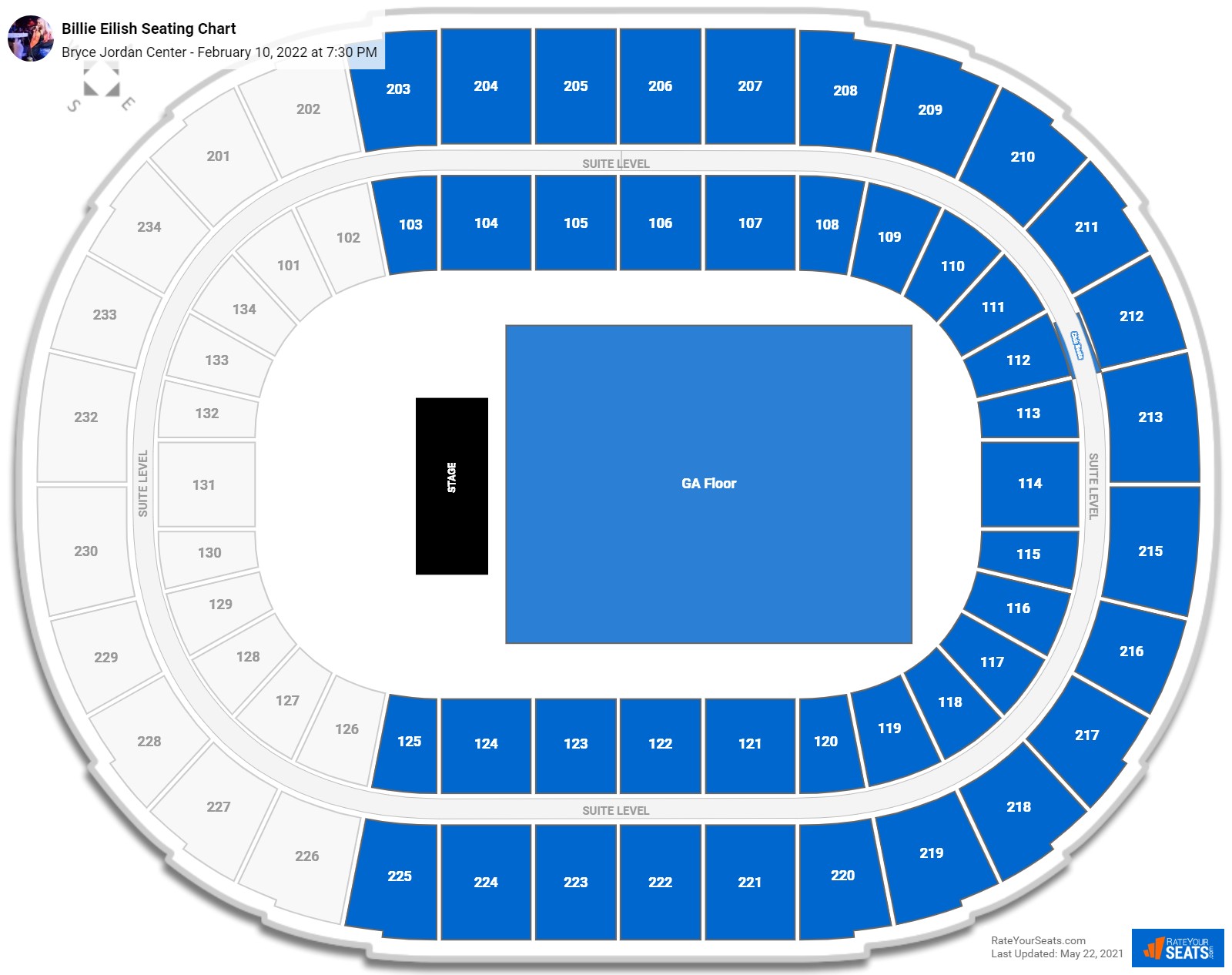 Bryce Jordan Center Seating Charts for Concerts