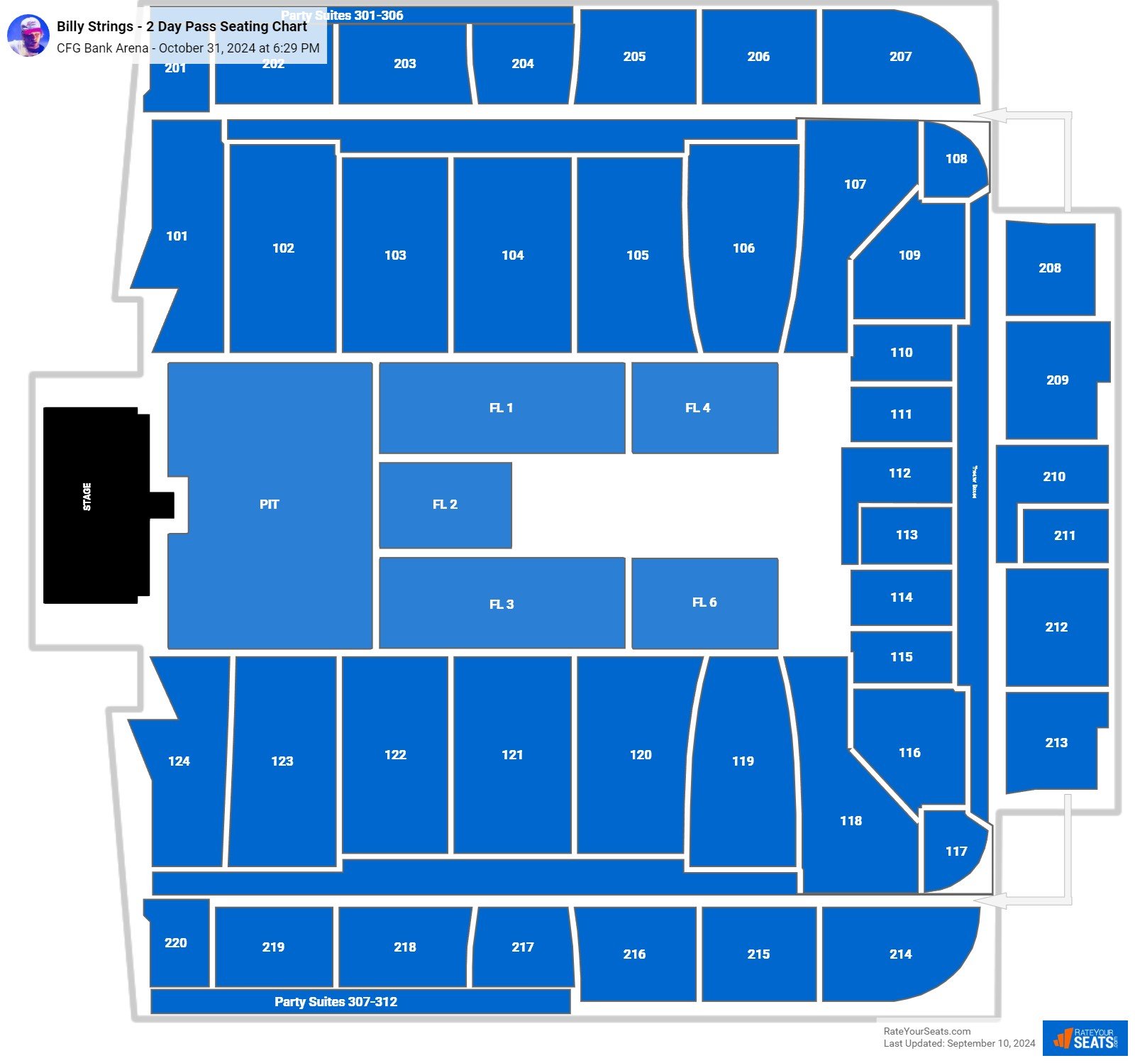 CFG Bank Arena Seating Chart - RateYourSeats.com