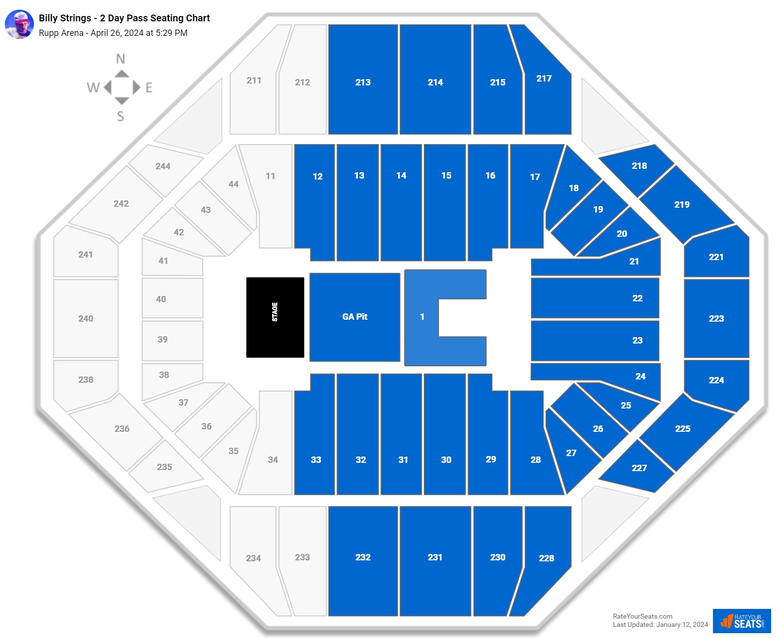 Rupp Arena Concert Seating Chart - RateYourSeats.com