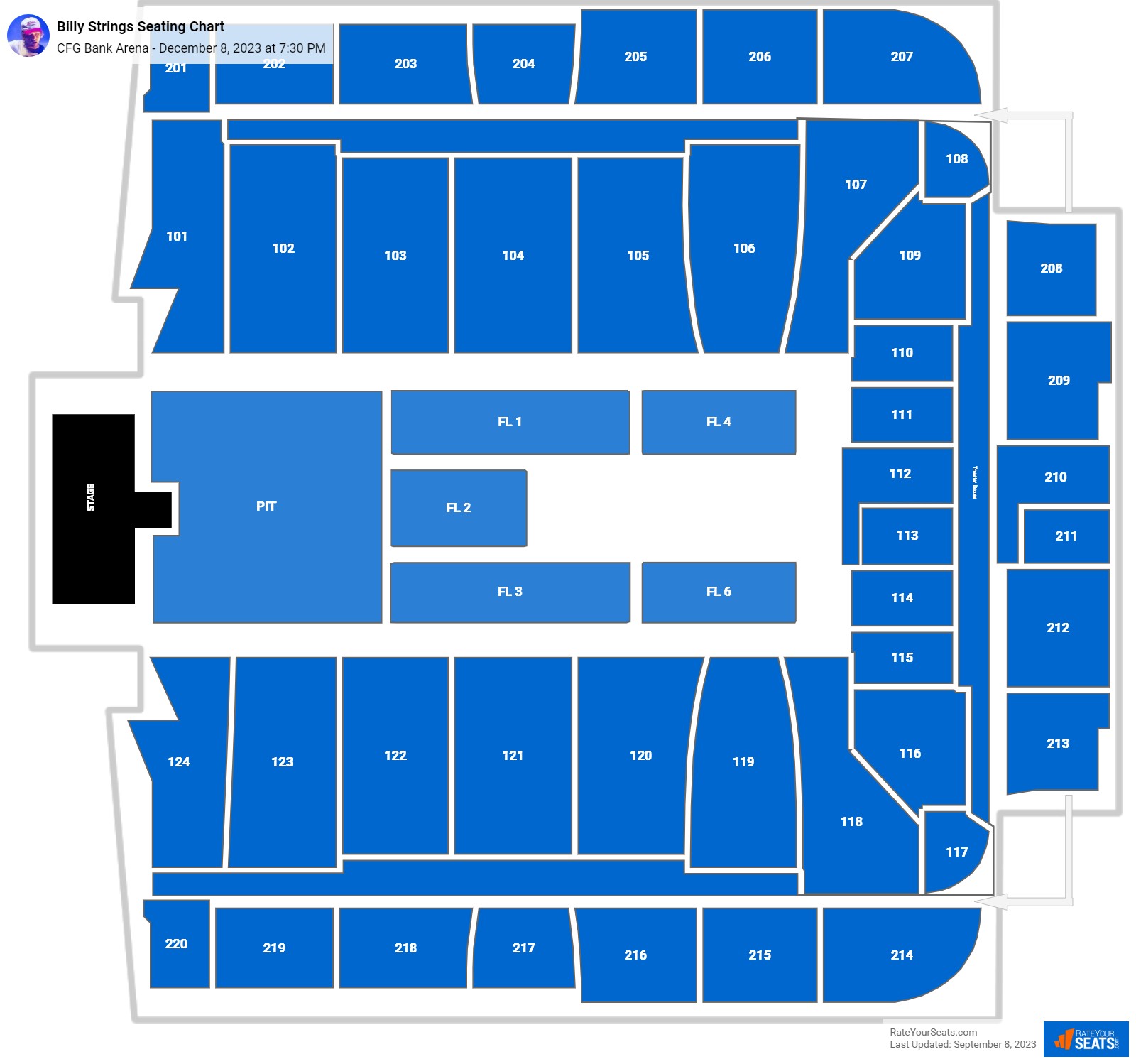 CFG Bank Arena Seating Chart - RateYourSeats.com