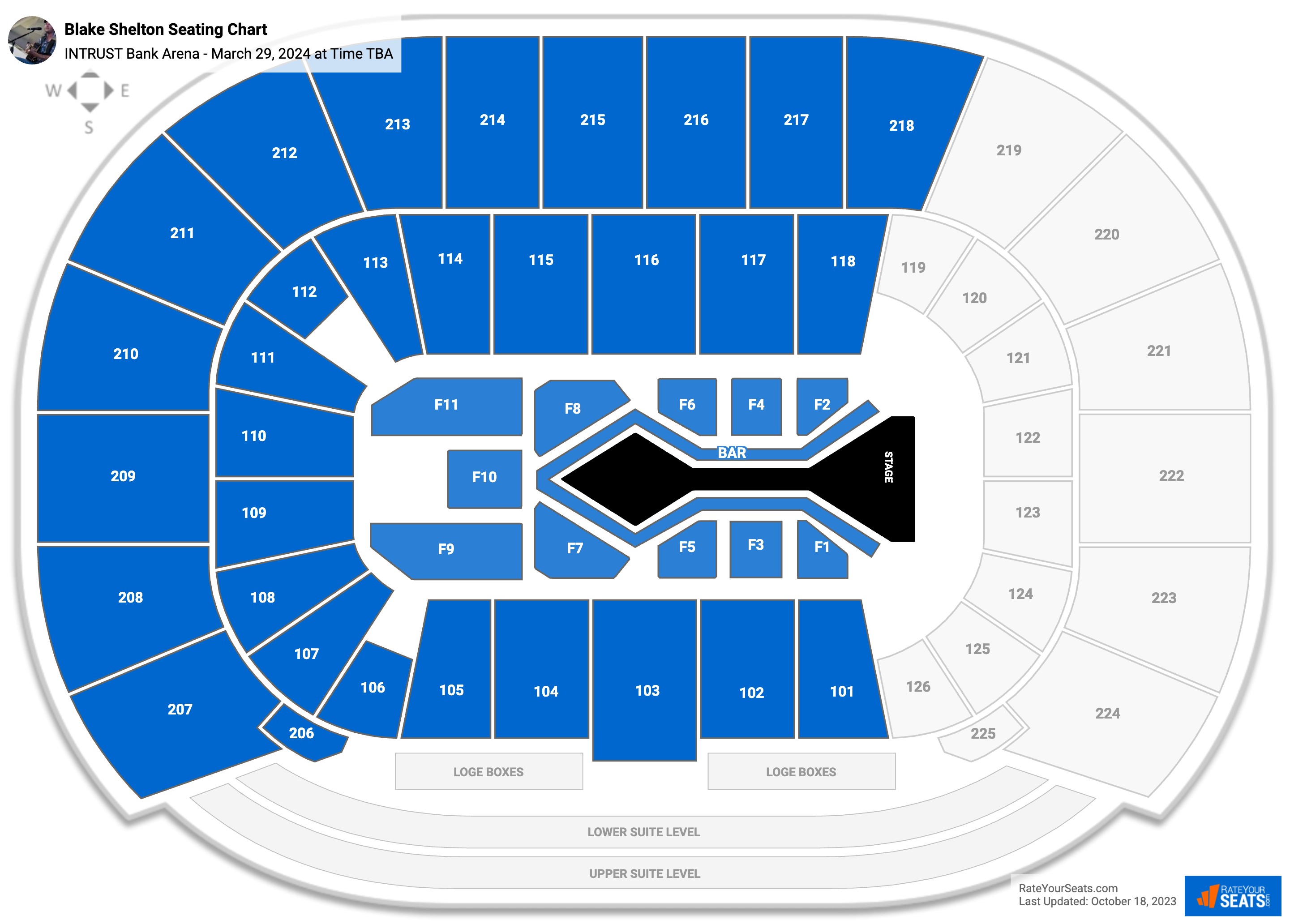 INTRUST Bank Arena Concert Seating Chart