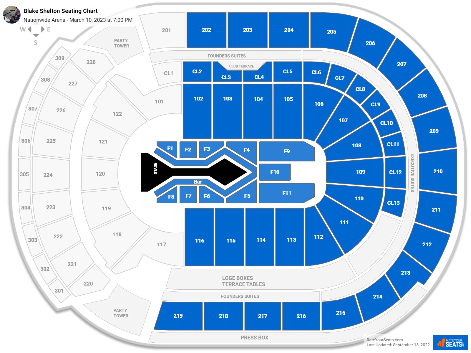 Nationwide Arena Concert Seating Chart - RateYourSeats.com