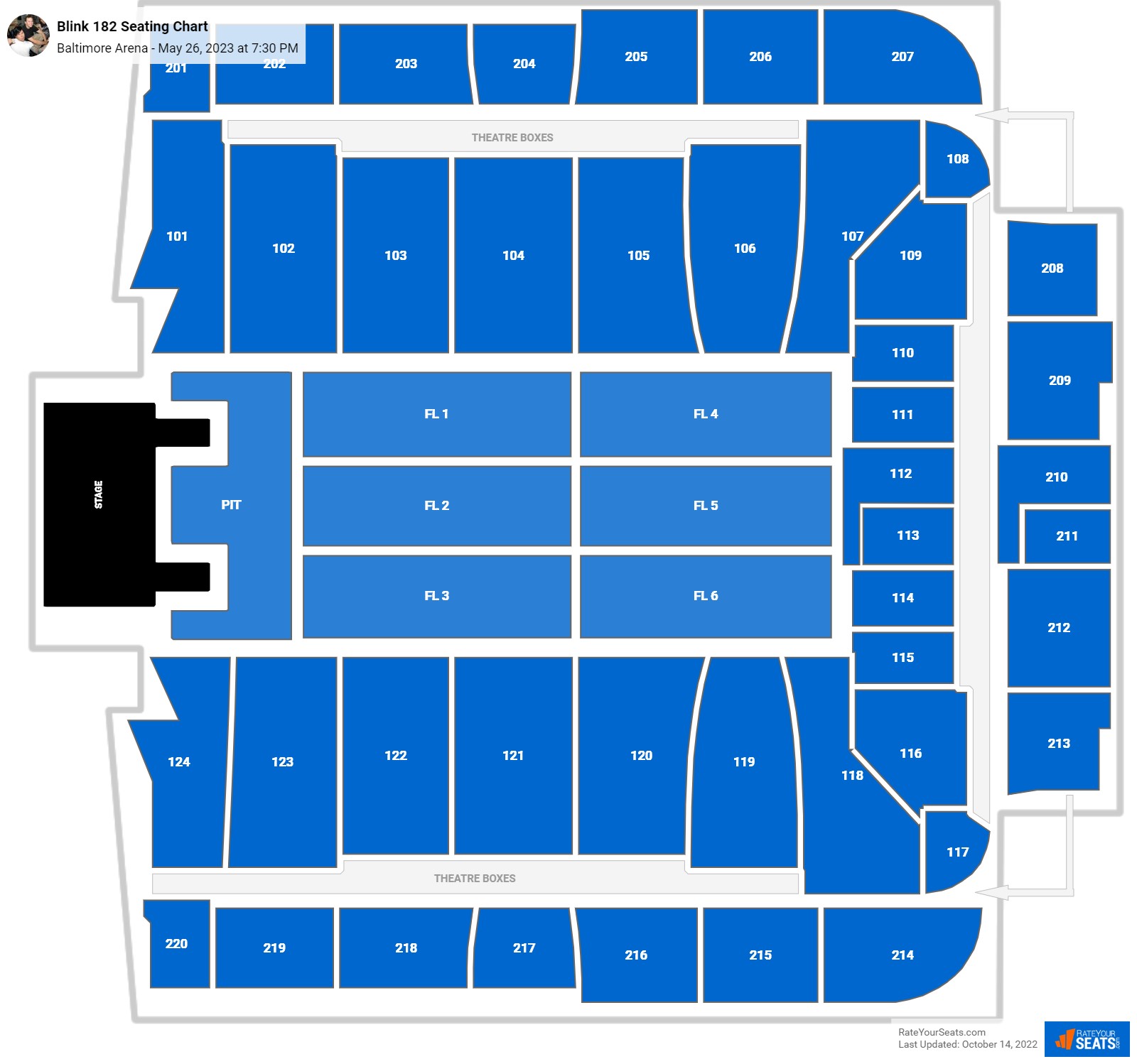 Baltimore Arena Seating Chart
